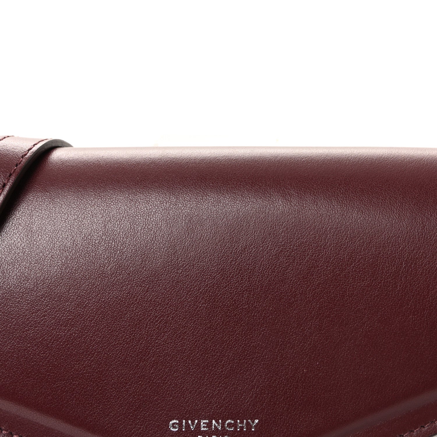 Calfskin Duetto Crossbody Bag Burgundy Pink - Image 12