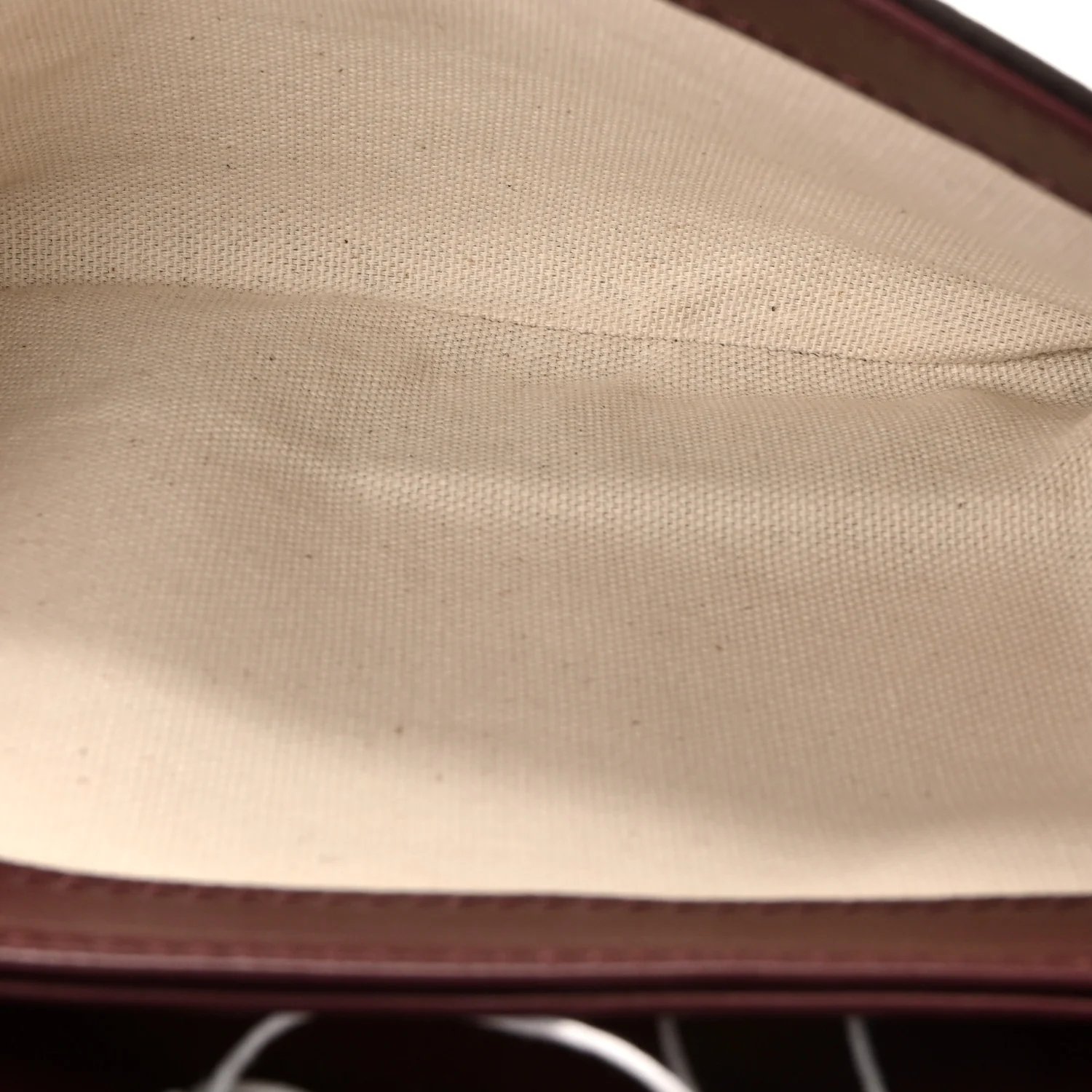 Calfskin Duetto Crossbody Bag Burgundy Pink - Image 9