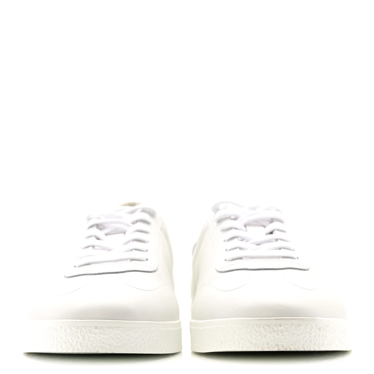 Calfskin Logo Debossed Town Sneakers 43 White - Image 3
