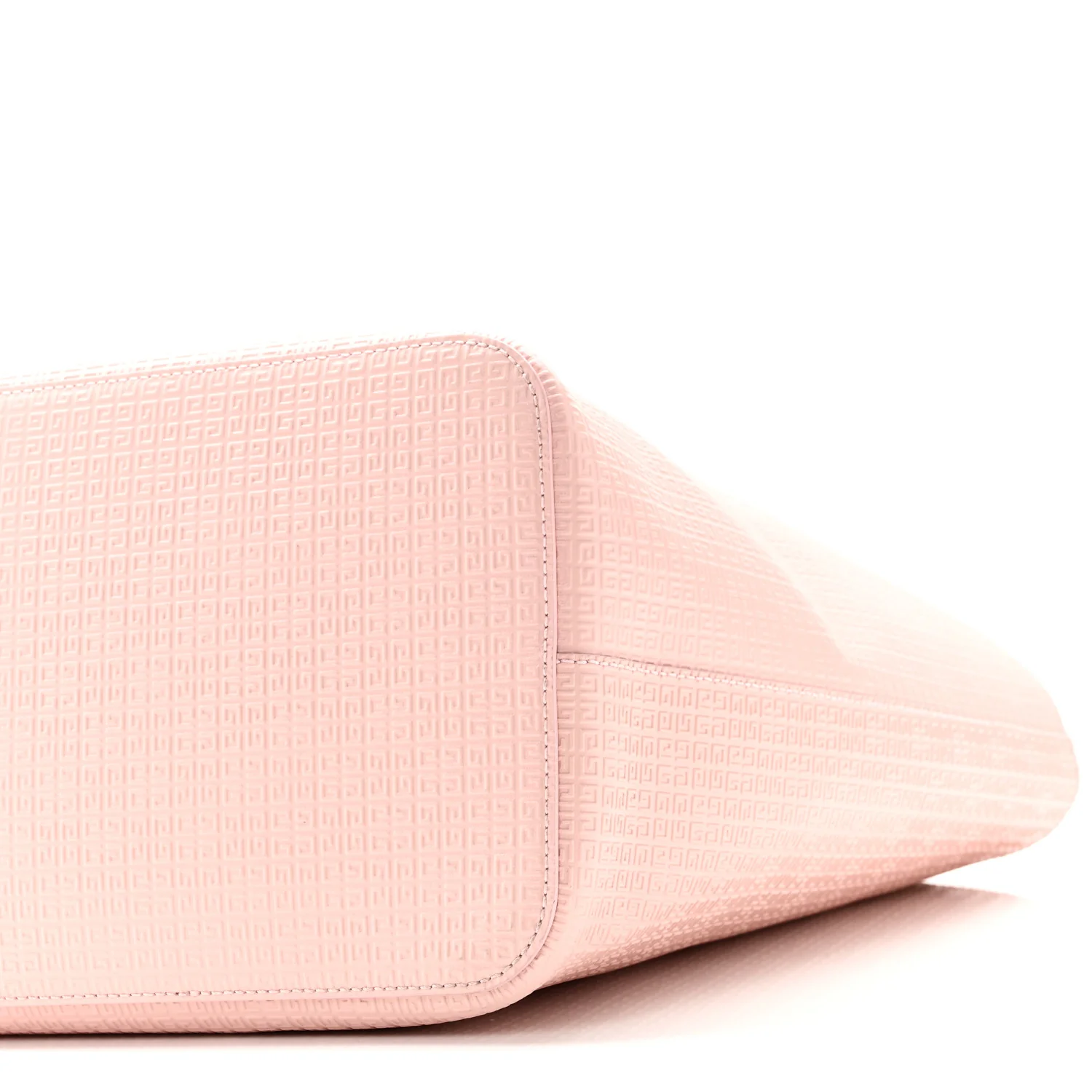 Calfskin Logo Embossed Wing Shopper Tote Blush Pink - Image 10