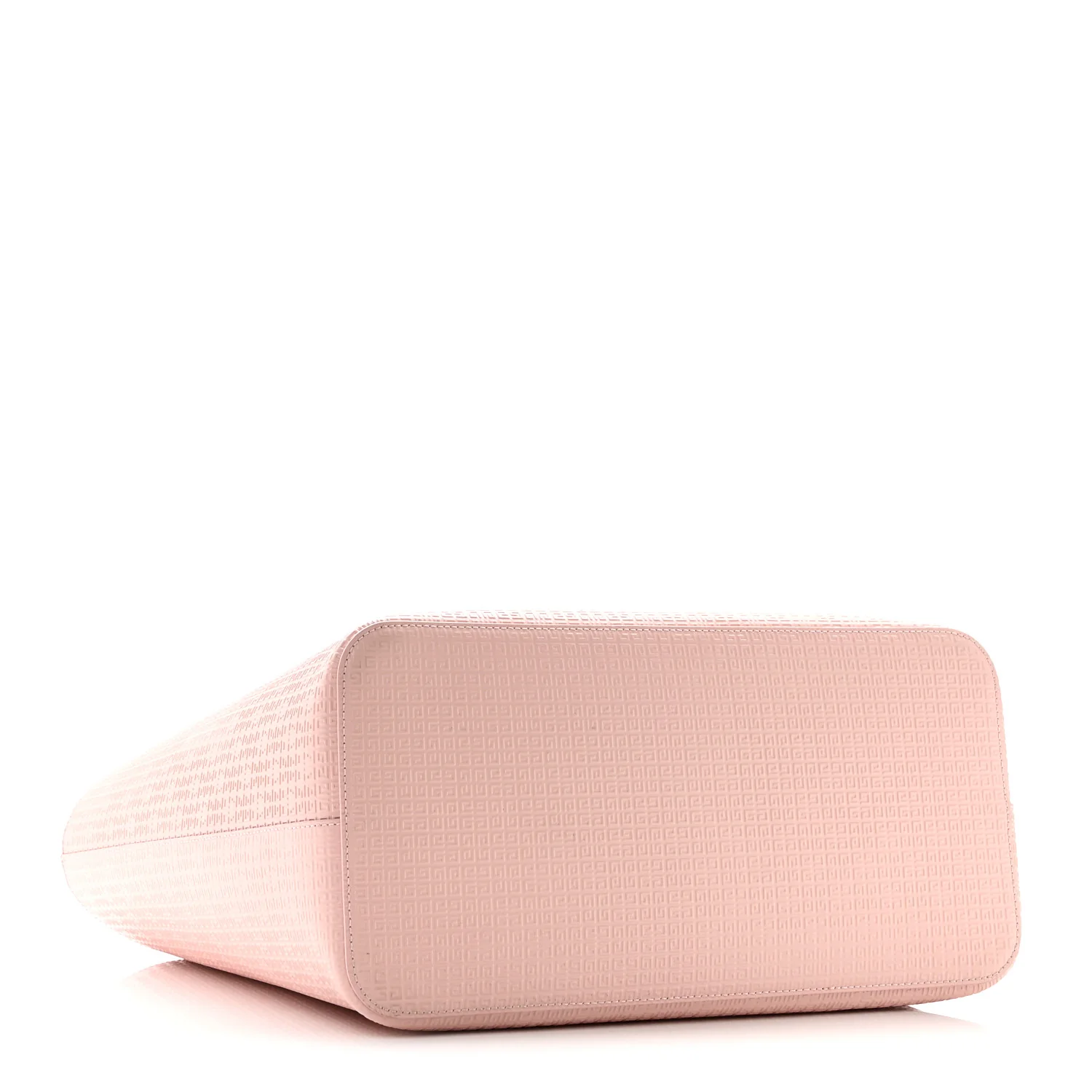 Calfskin Logo Embossed Wing Shopper Tote Blush Pink - Image 5