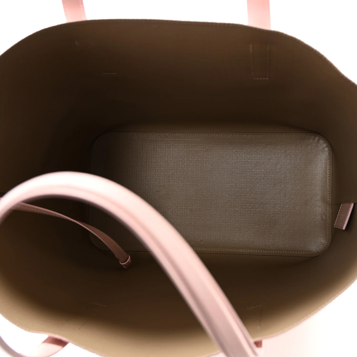 Calfskin Logo Embossed Wing Shopper Tote Blush Pink - Image 6