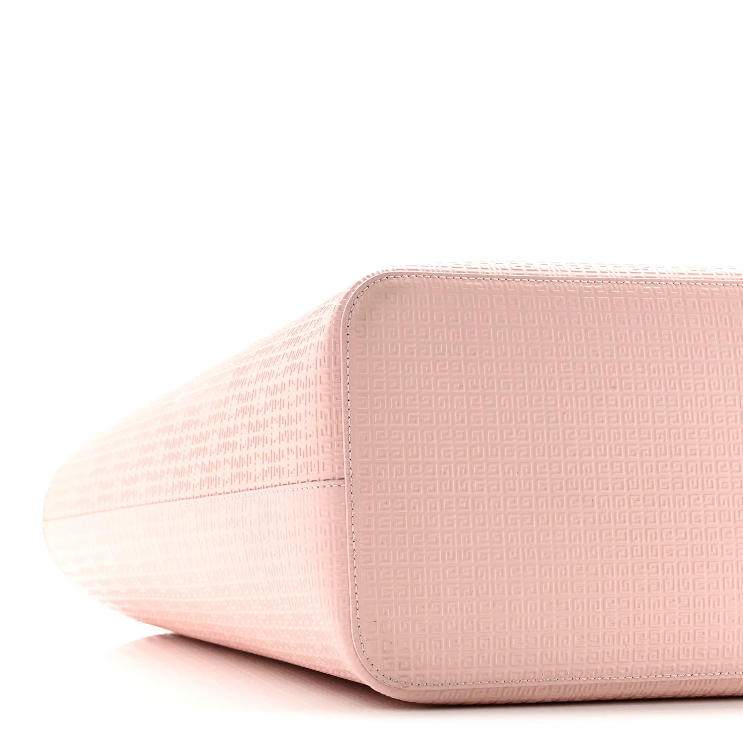 Calfskin Logo Embossed Wing Shopper Tote Blush Pink - Image 9