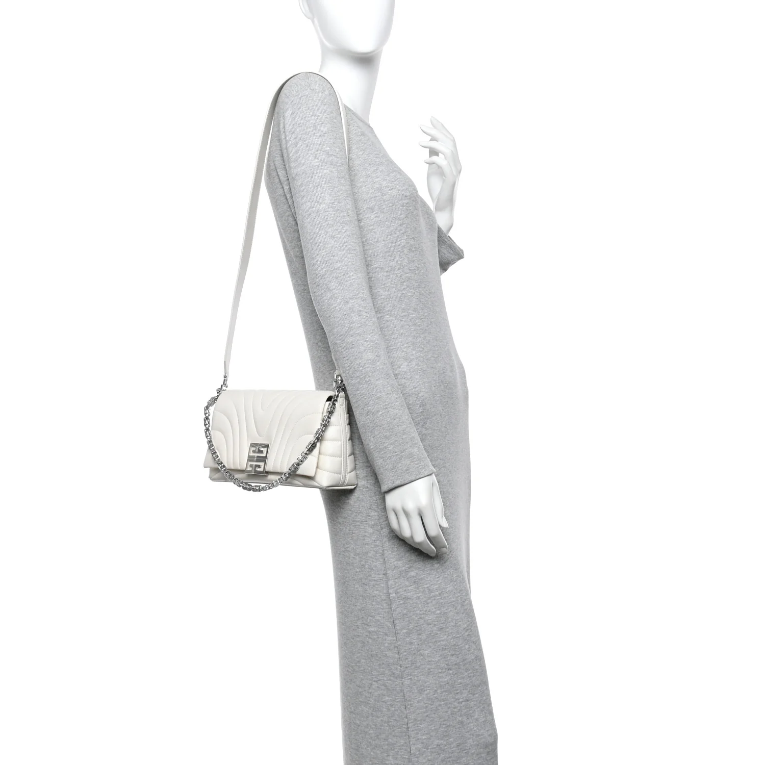 Calfskin Quilted Small 4G Shoulder Bag Ivory - Image 2