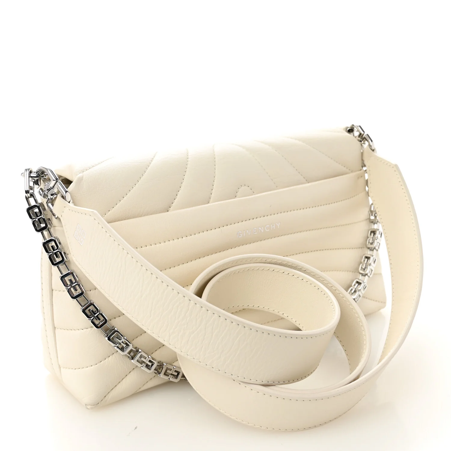 Calfskin Quilted Small 4G Shoulder Bag Ivory - Image 3
