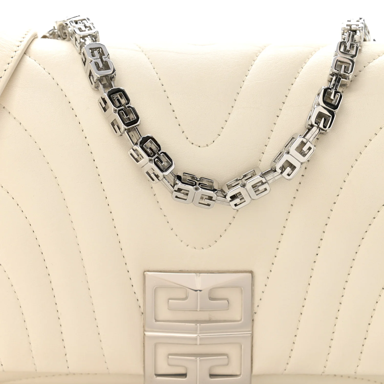 Calfskin Quilted Small 4G Shoulder Bag Ivory - Image 8