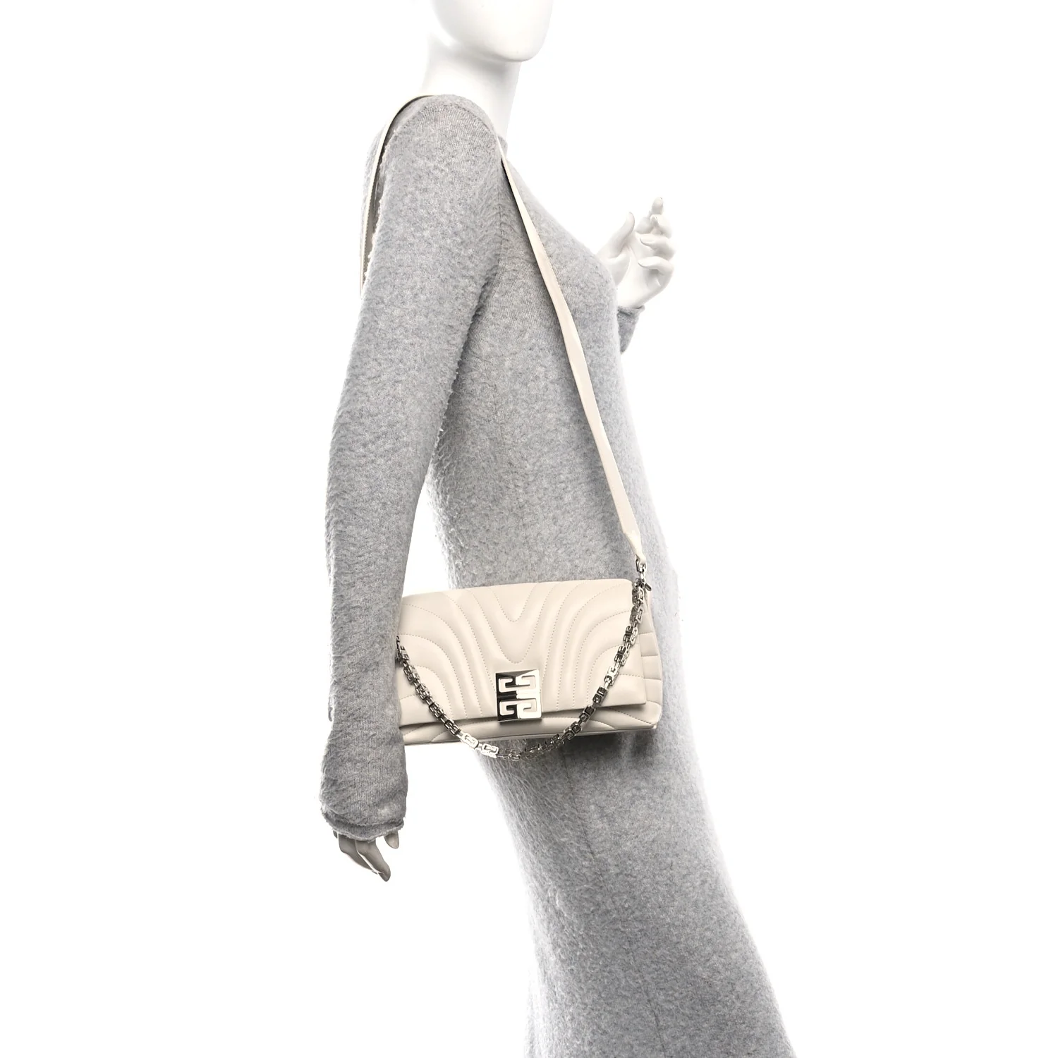 Calfskin Quilted Small 4G Shoulder Bag Ivory - Image 2