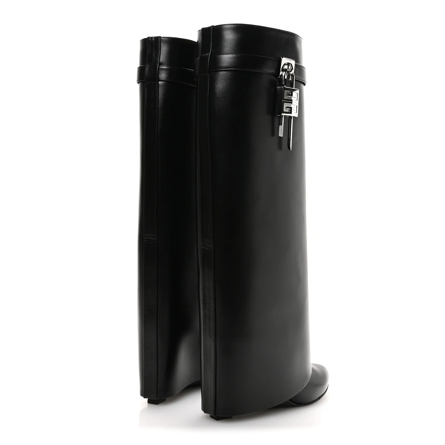 Calfskin Shark Lock Pant Boots 38 Black - Image 4