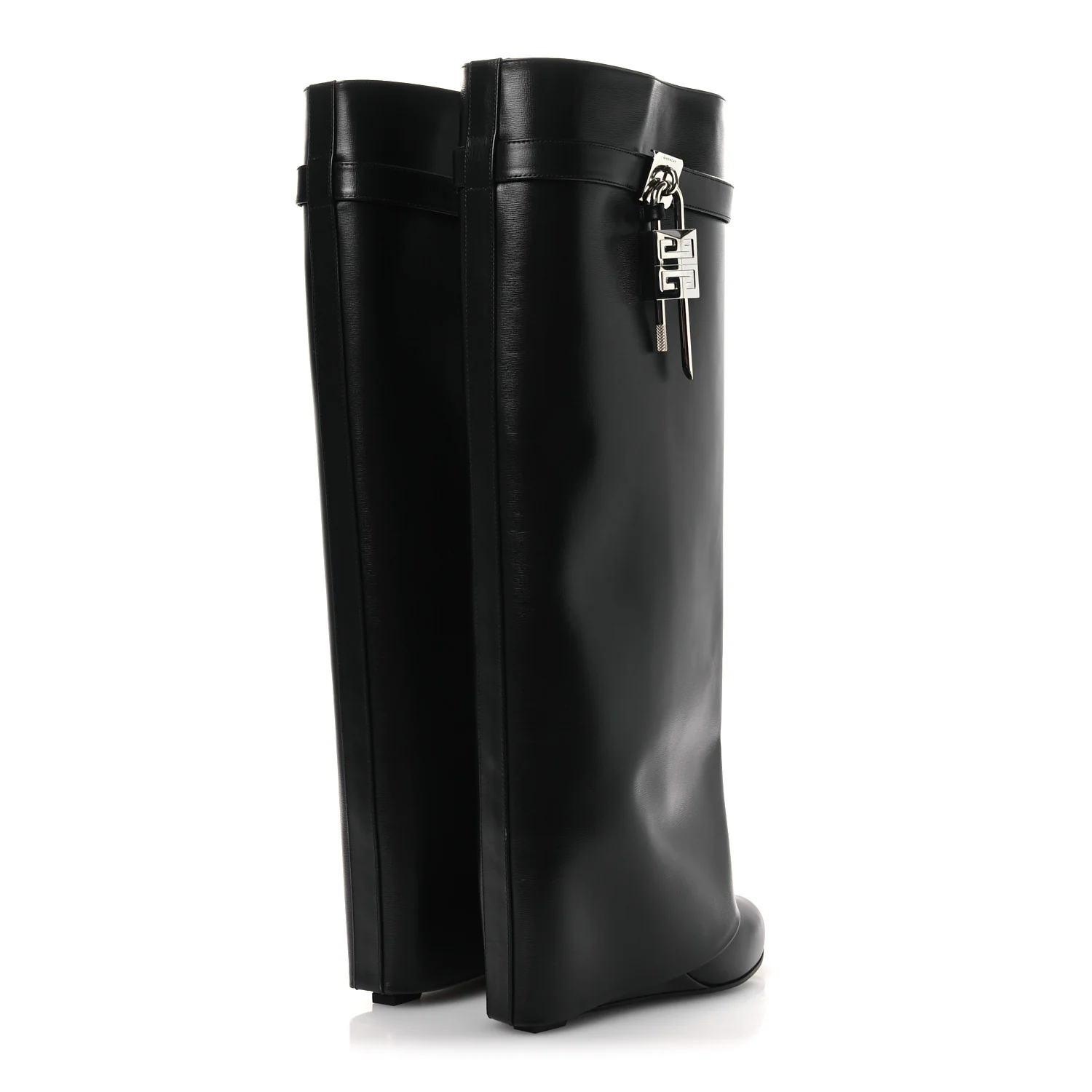 Calfskin Shark Lock Pant Boots 39 Black - Image 5