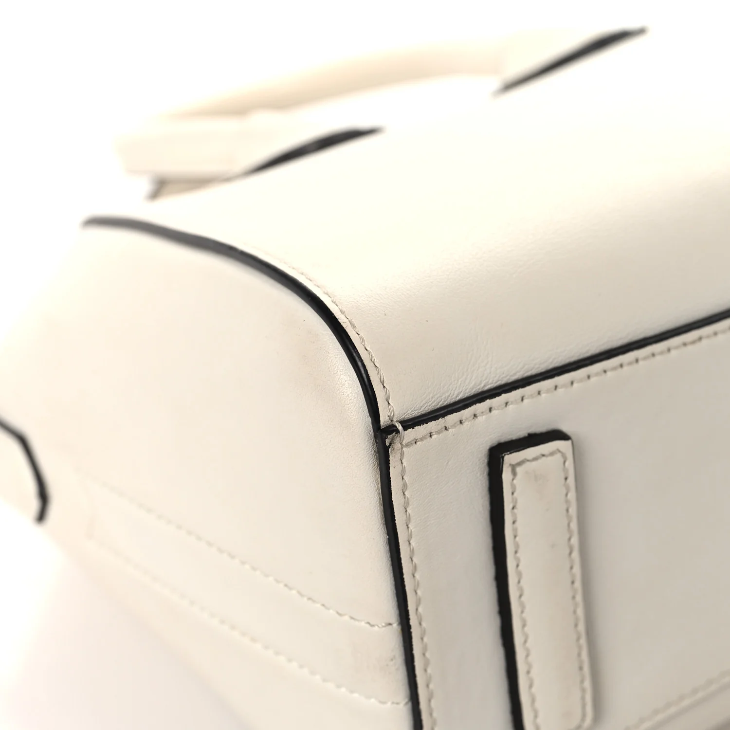 Calfskin Signature Logo Mini Antigona White - Image 11