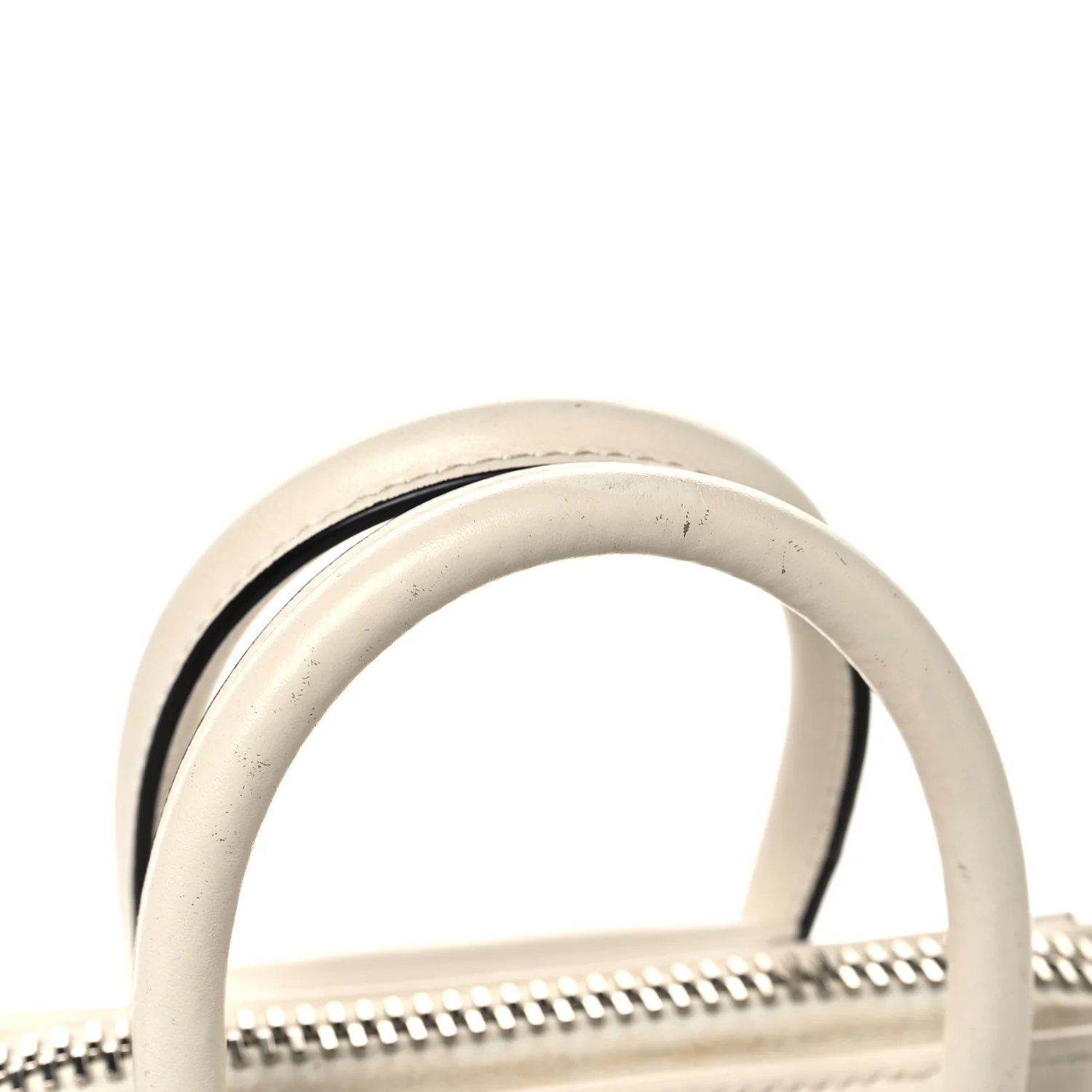 Calfskin Signature Logo Mini Antigona White - Image 13