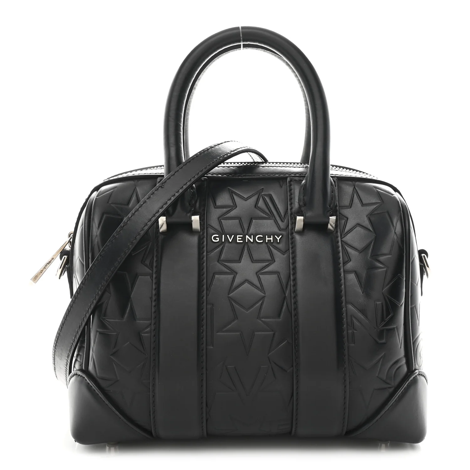 Calfskin Star Embossed Micro Lucrezia Black