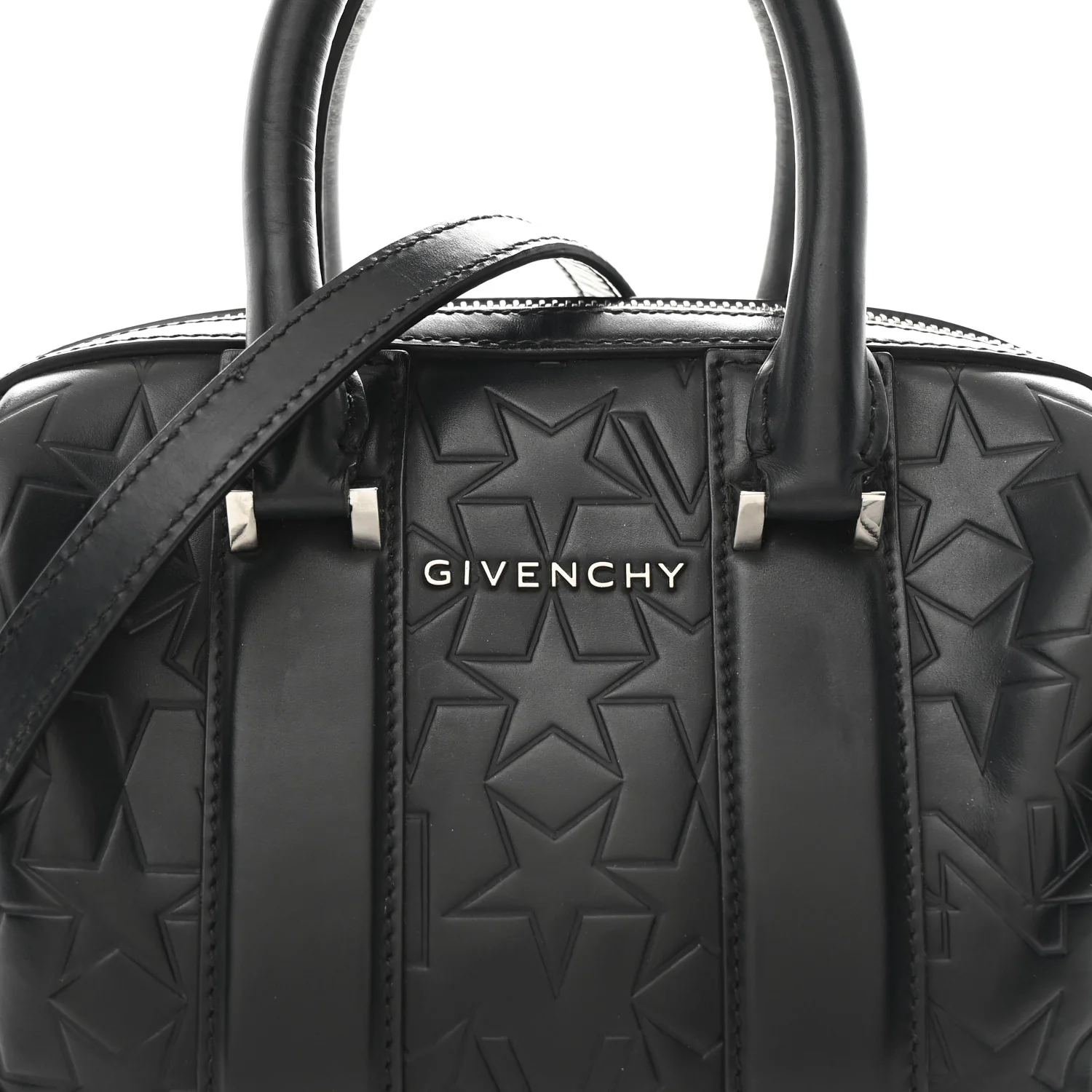 Calfskin Star Embossed Micro Lucrezia Black - Image 8