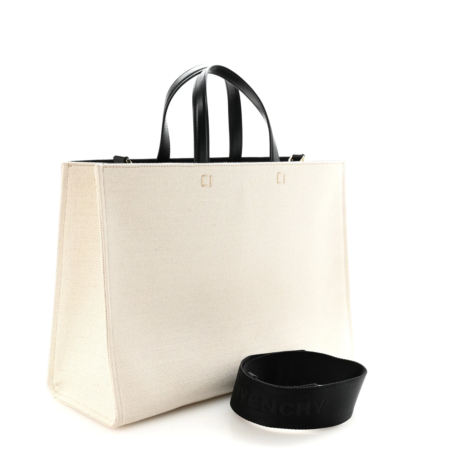 Canvas Medium G-Tote Beige Black - Image 3