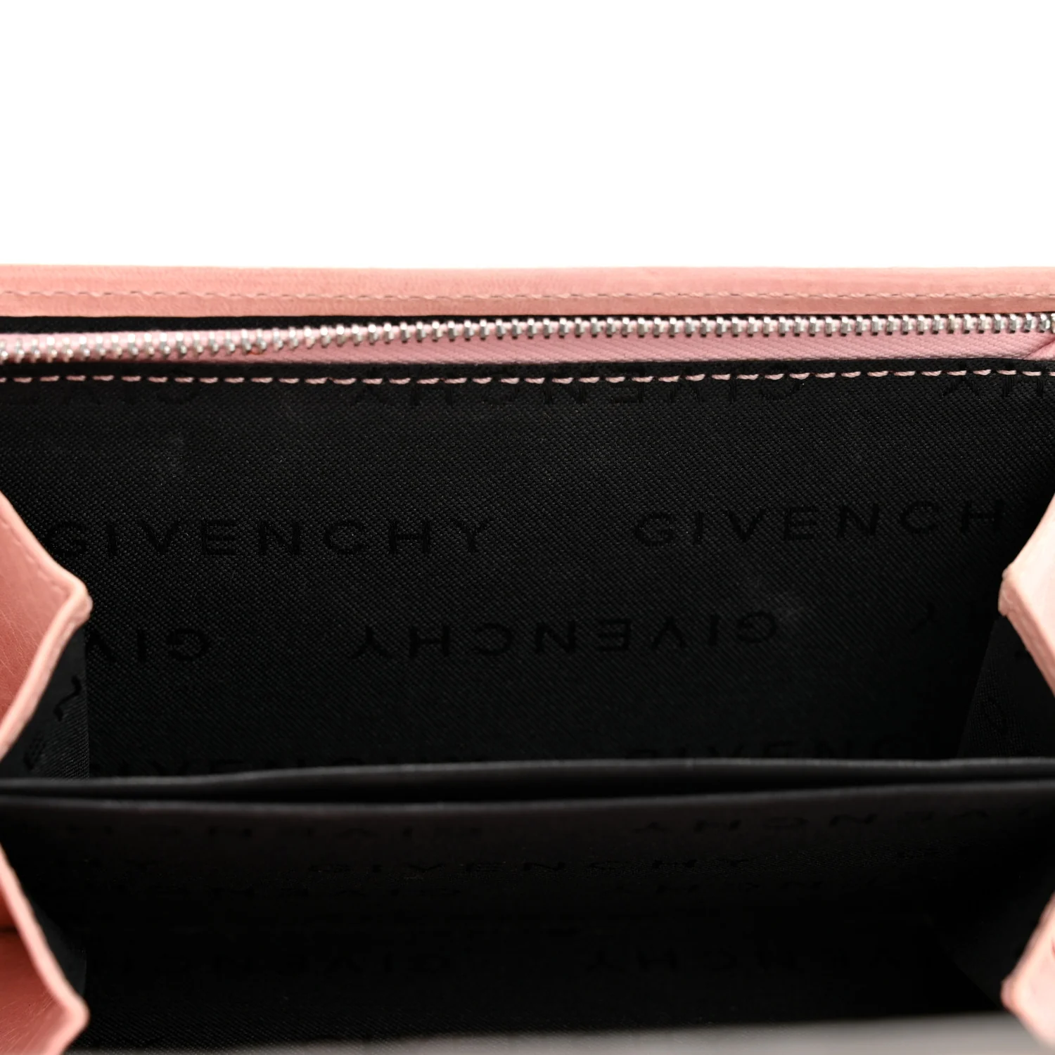 Crackled Calfskin Compact Wallet Pink - Image 8