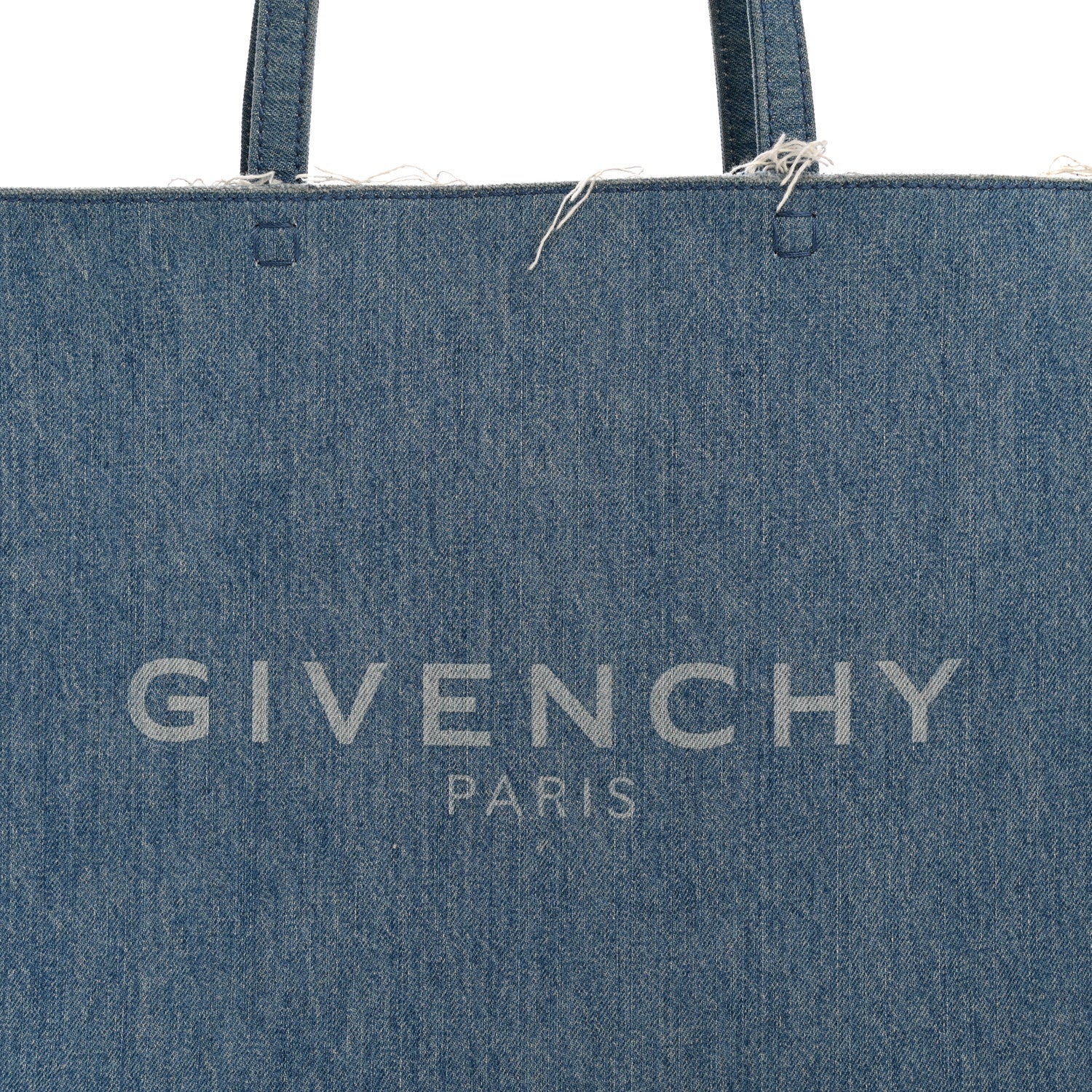 Denim Logo Shopping Tote Light Blue - Image 8