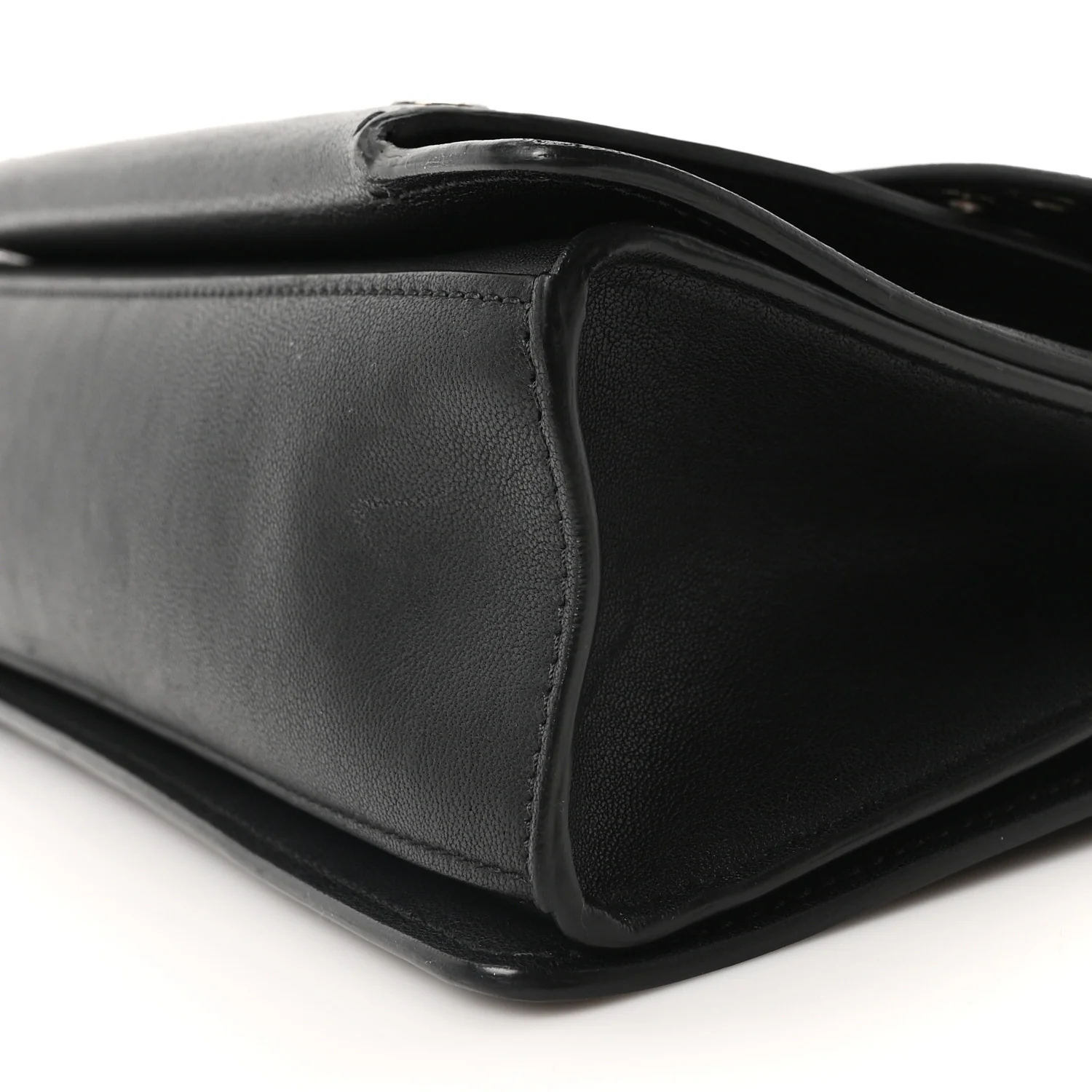 Goatskin Grommet Medium GV3 Shoulder Bag Black - Image 9