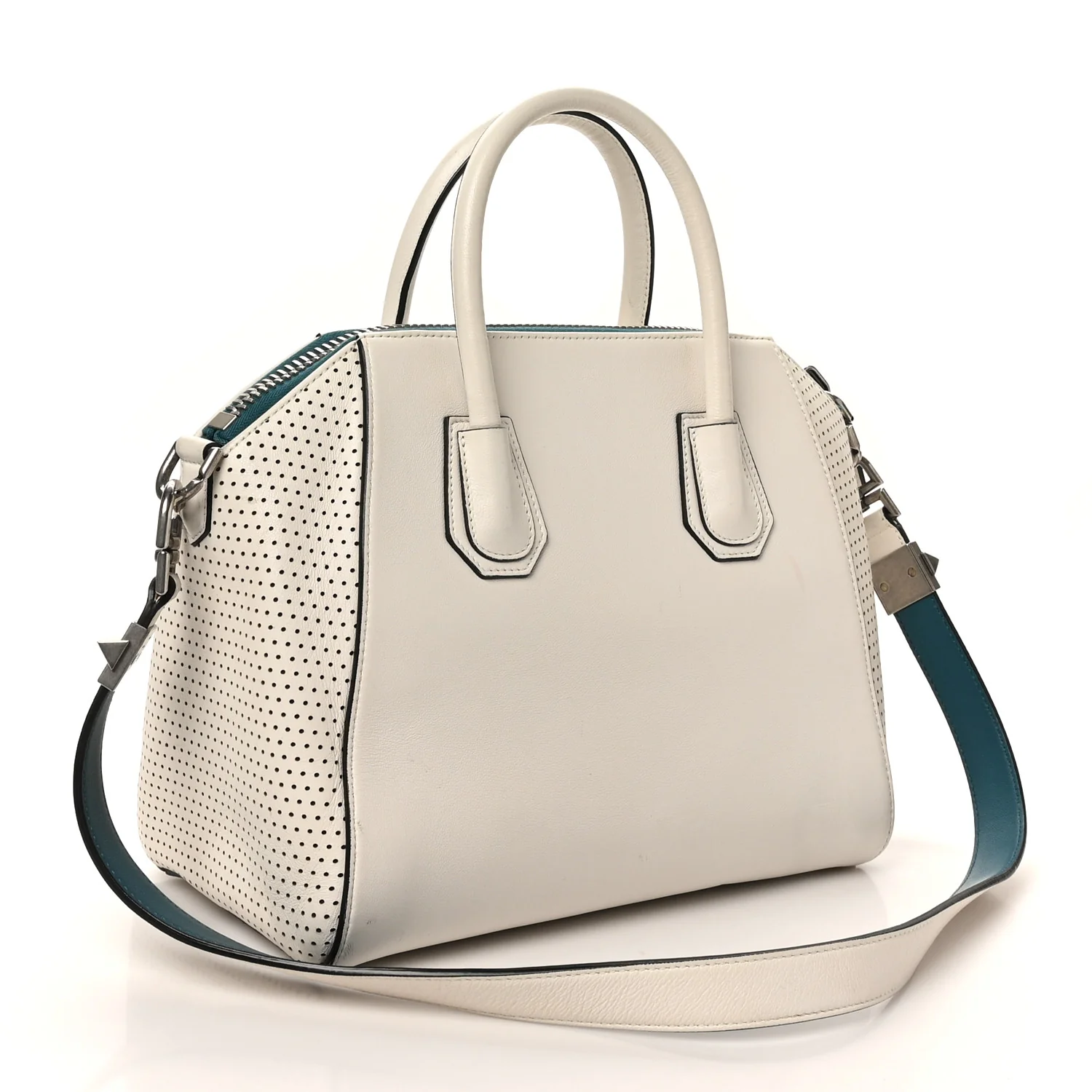 Lambskin Perforated Small Antigona White - Image 3