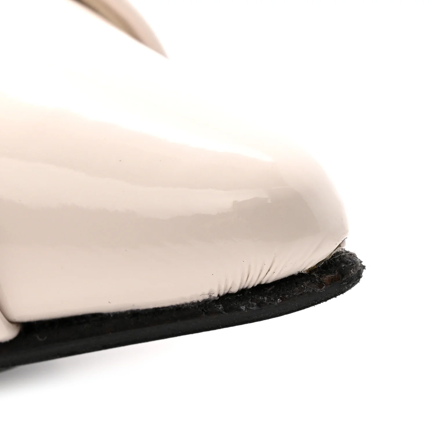 Lambskin Show Twist Flat Mule Sandals 40 Ivory - Image 10