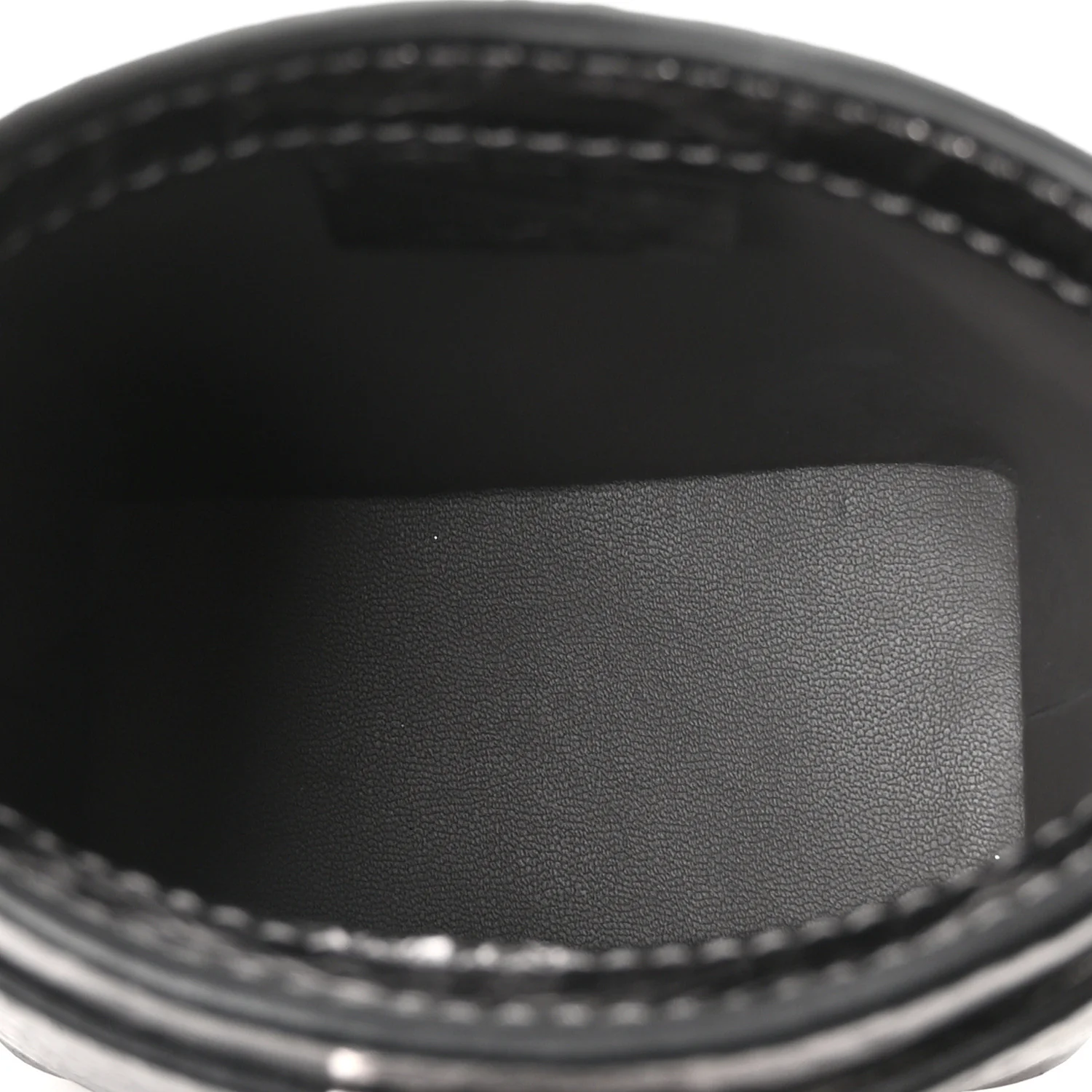 Laminated Lambskin Micro Shark Lock Bucket Bag Silvery Grey - Image 5