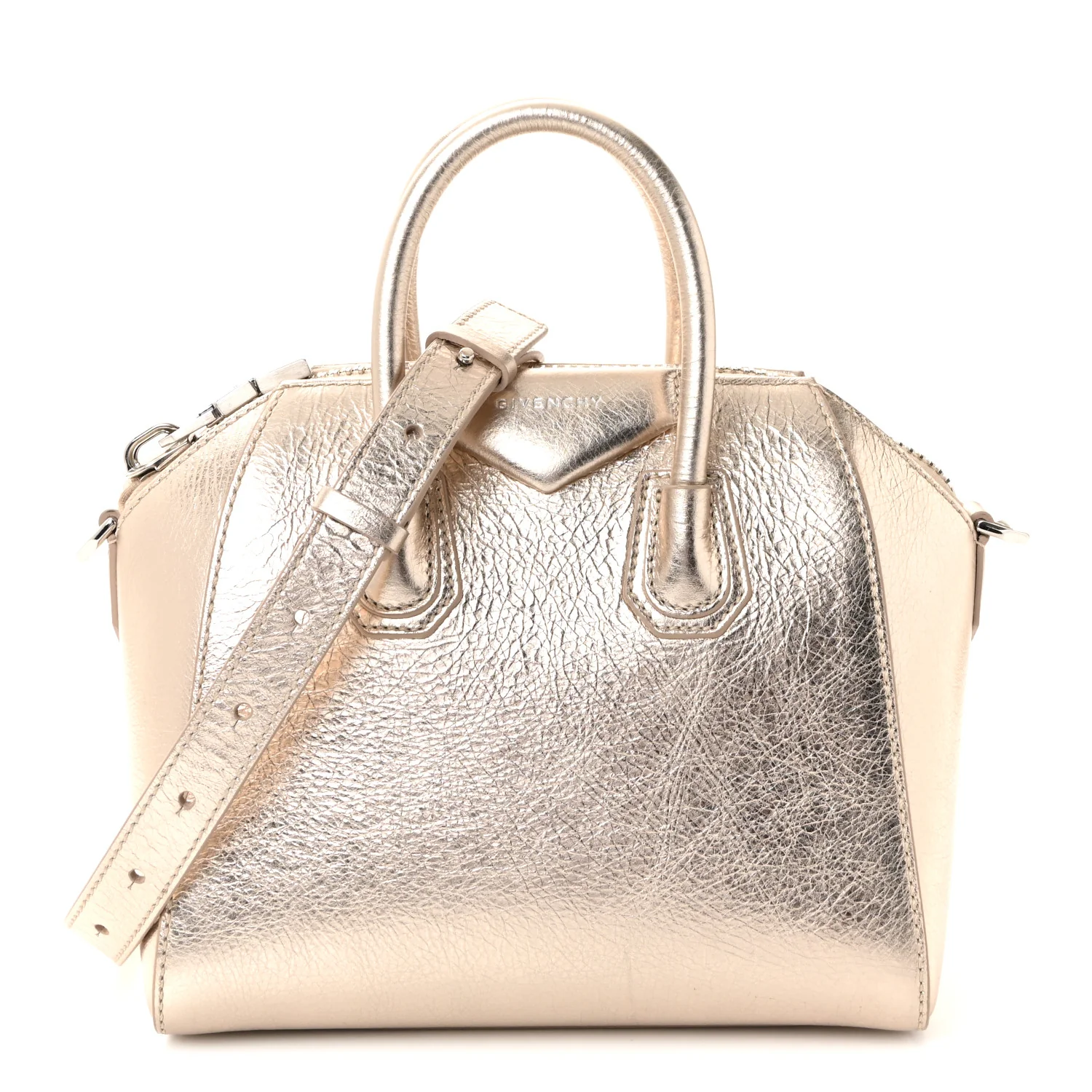 Laminated Lambskin Mini Antigona Gold
