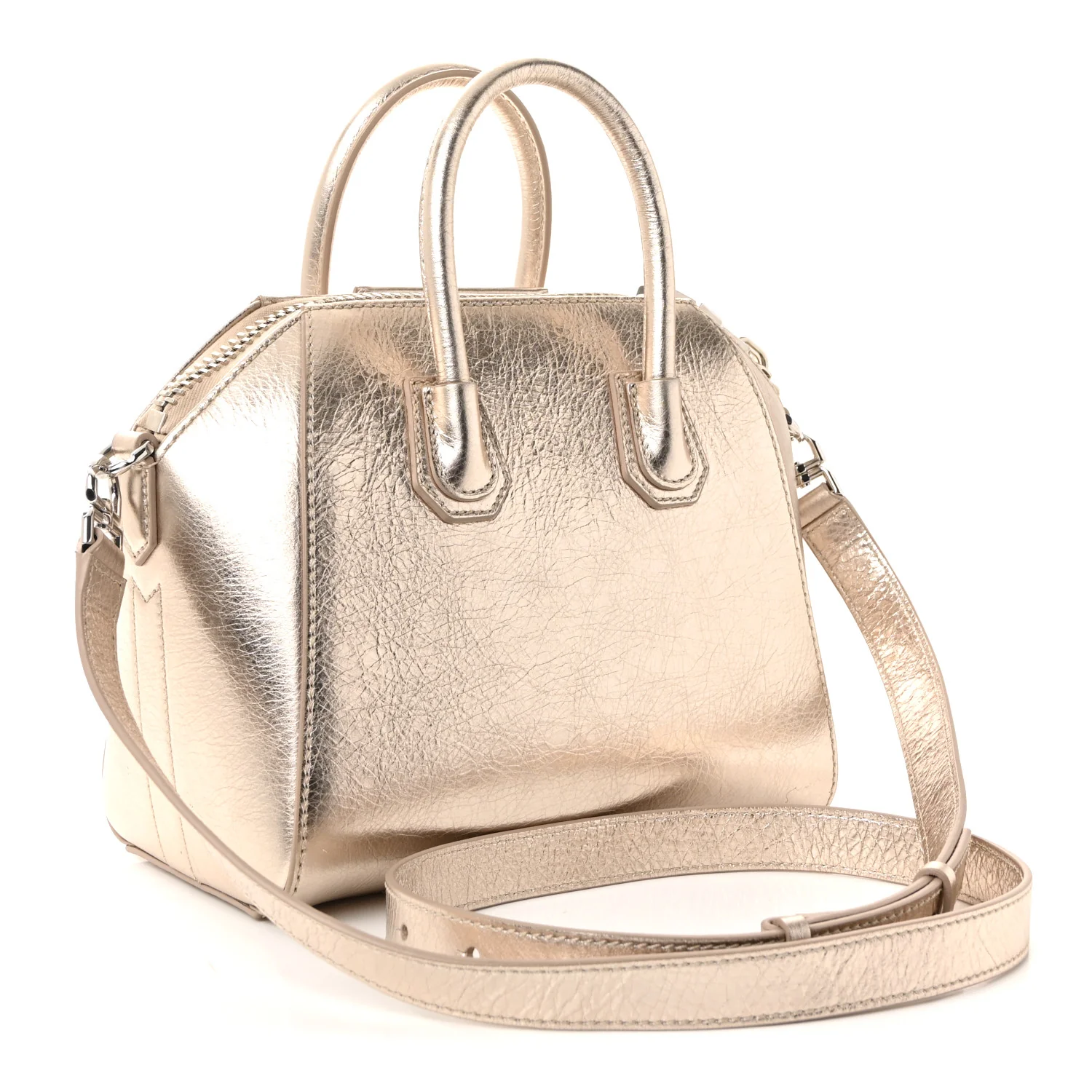Laminated Lambskin Mini Antigona Gold - Image 3