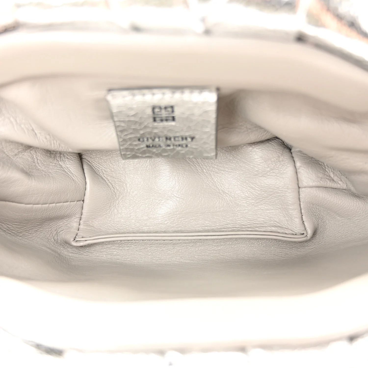 Metallic Calfskin Kenny Mini Shoulder Bag Silver - Image 5