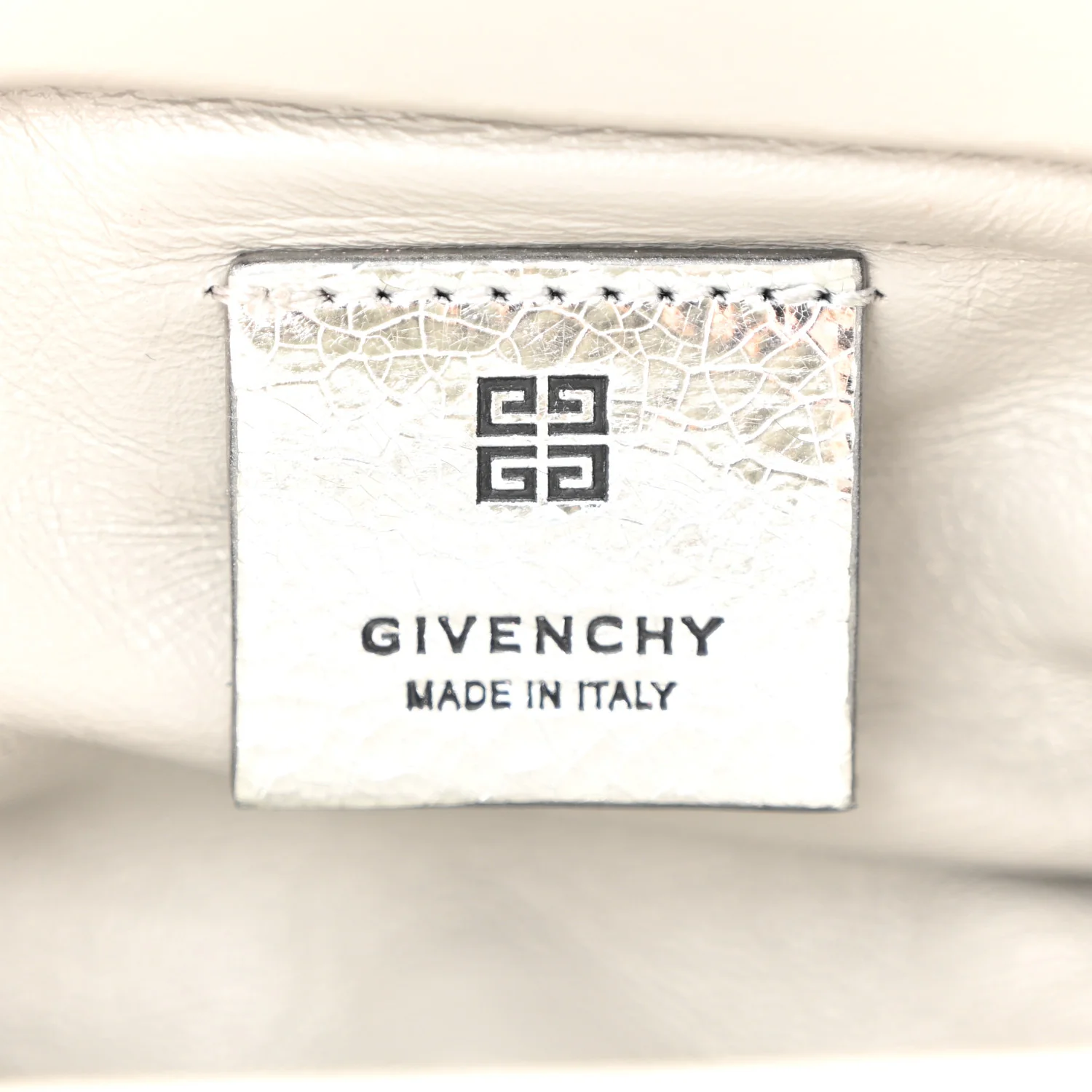 Metallic Calfskin Kenny Mini Shoulder Bag Silver - Image 6