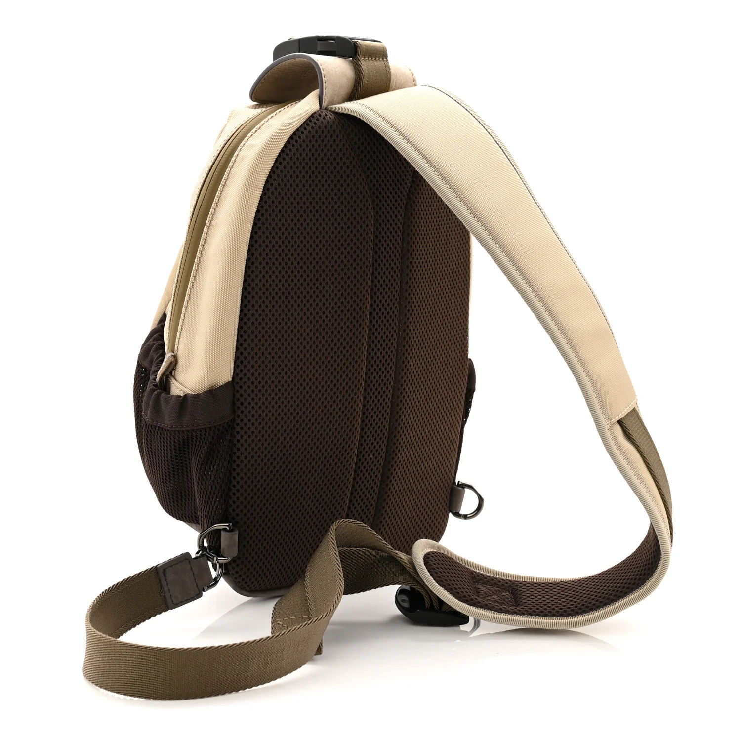 Nylon Nubuck G-Trail Small Sling Bag Taupe Anthracite Sand - Image 3