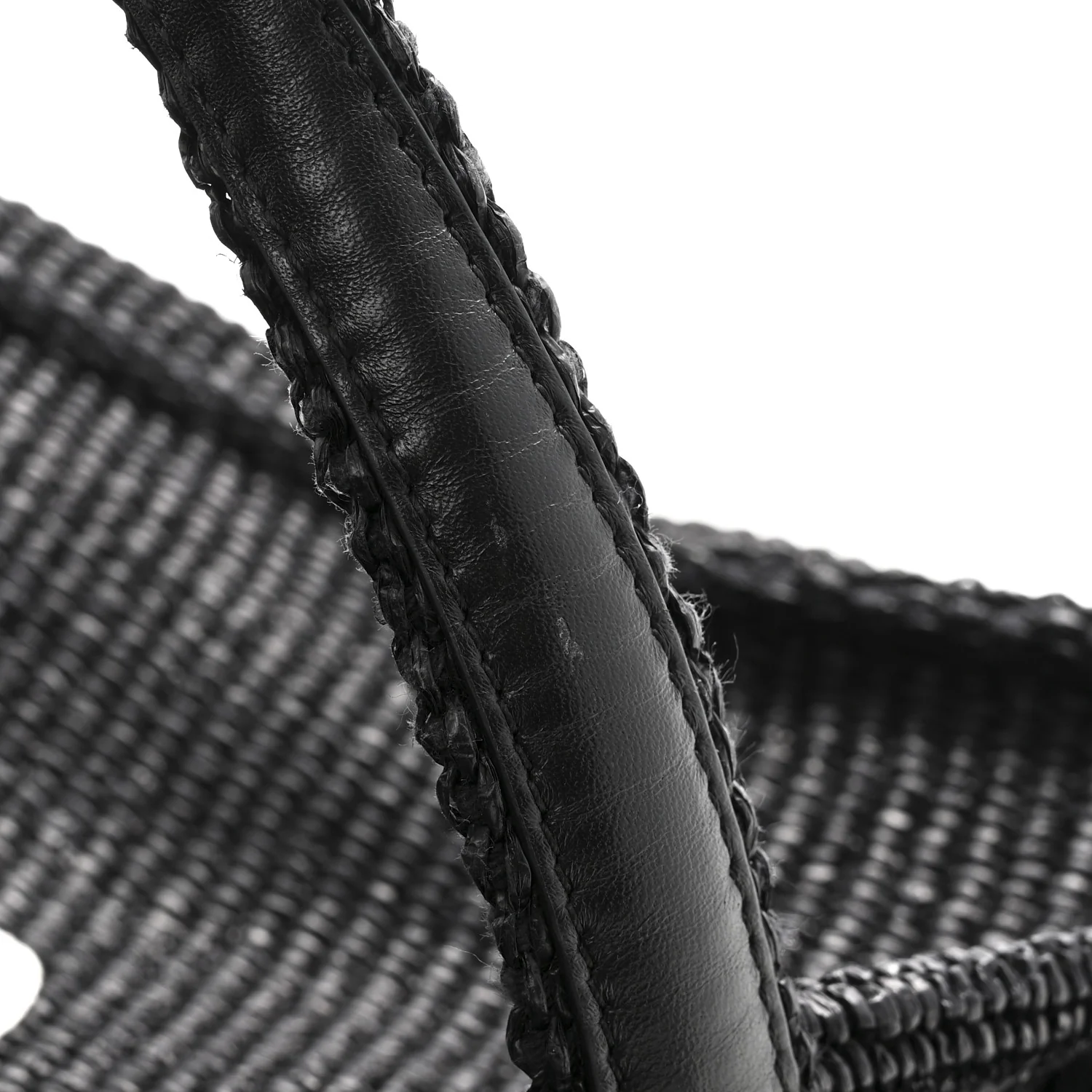 Raffia Large G Shopping Tote Black - Image 11