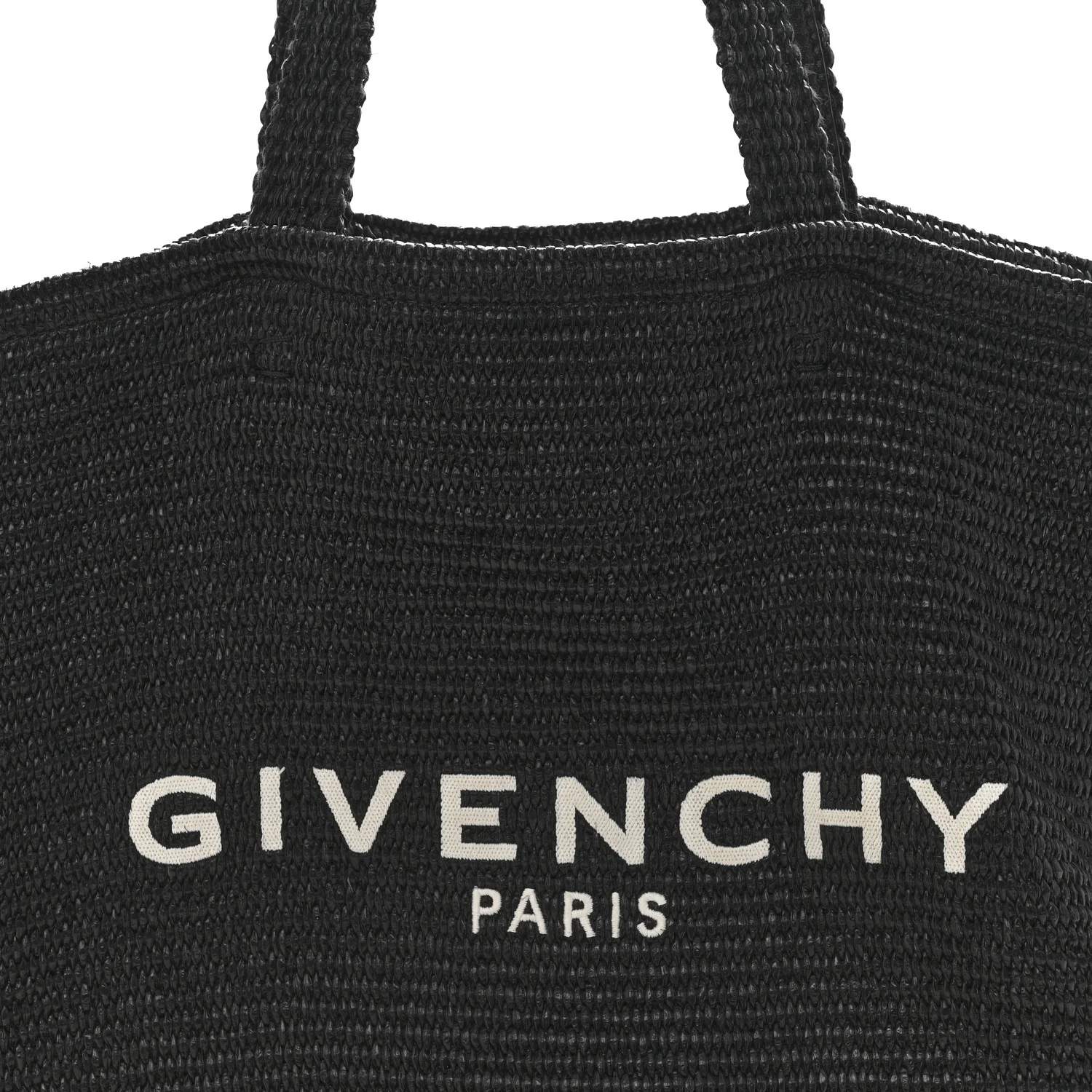 Raffia Large G Shopping Tote Black - Image 8