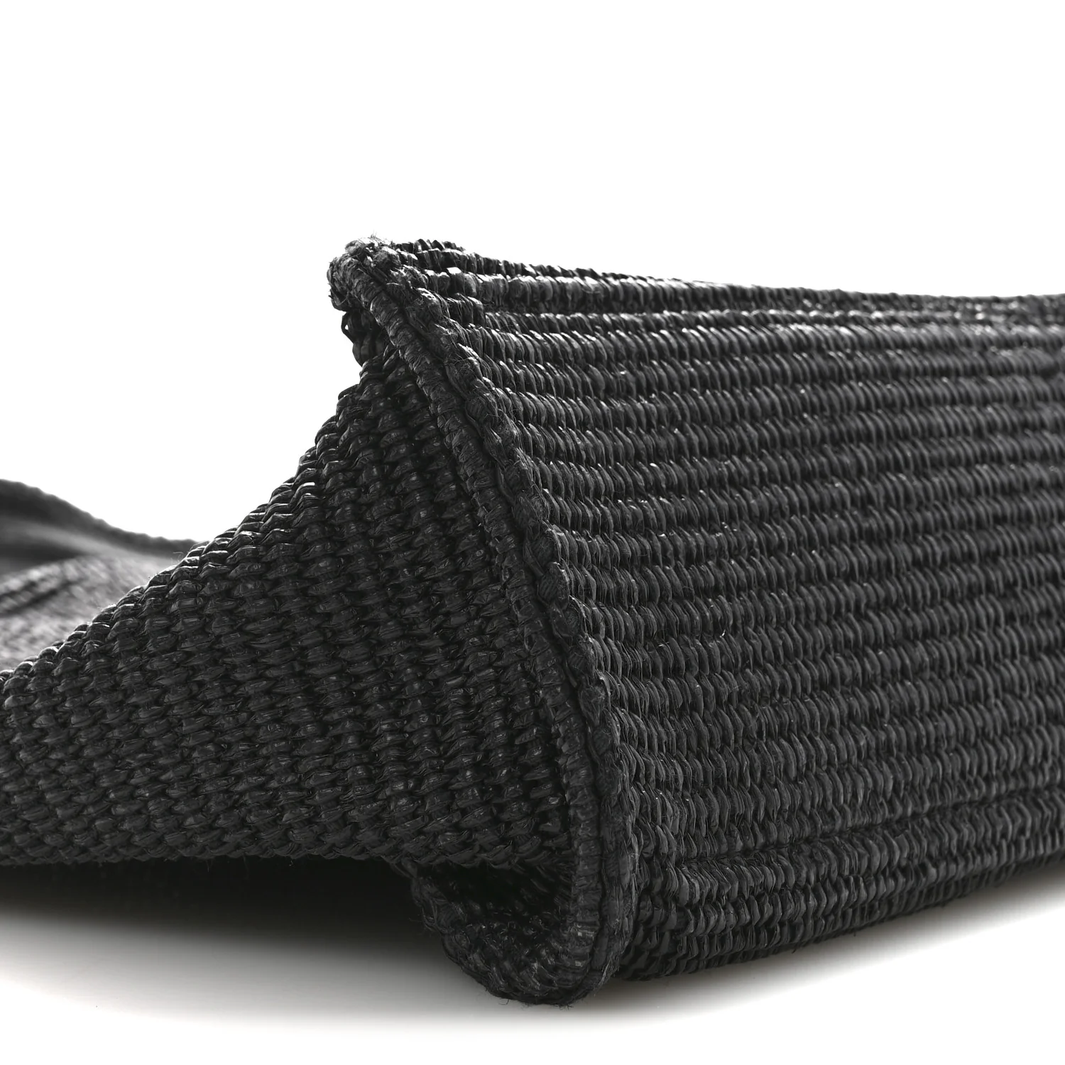 Raffia Large G Shopping Tote Black - Image 9