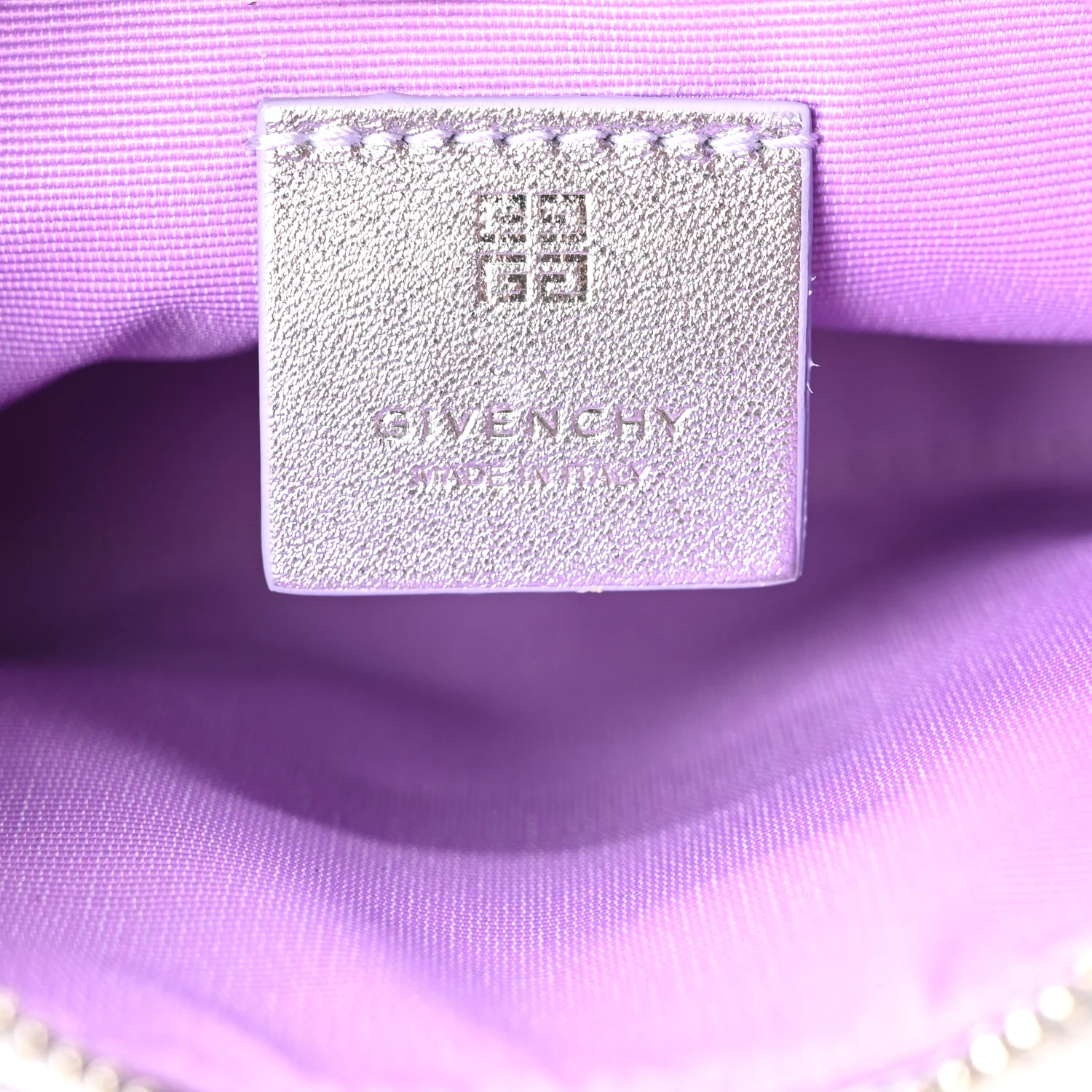 Satin Strass Mini Voyou Boyfriend Party Bag Lavender - Image 10