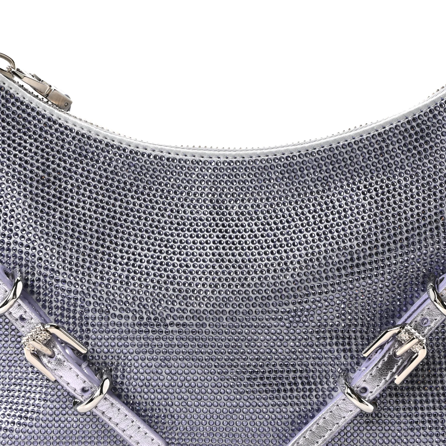 Satin Strass Mini Voyou Boyfriend Party Bag Lavender - Image 15