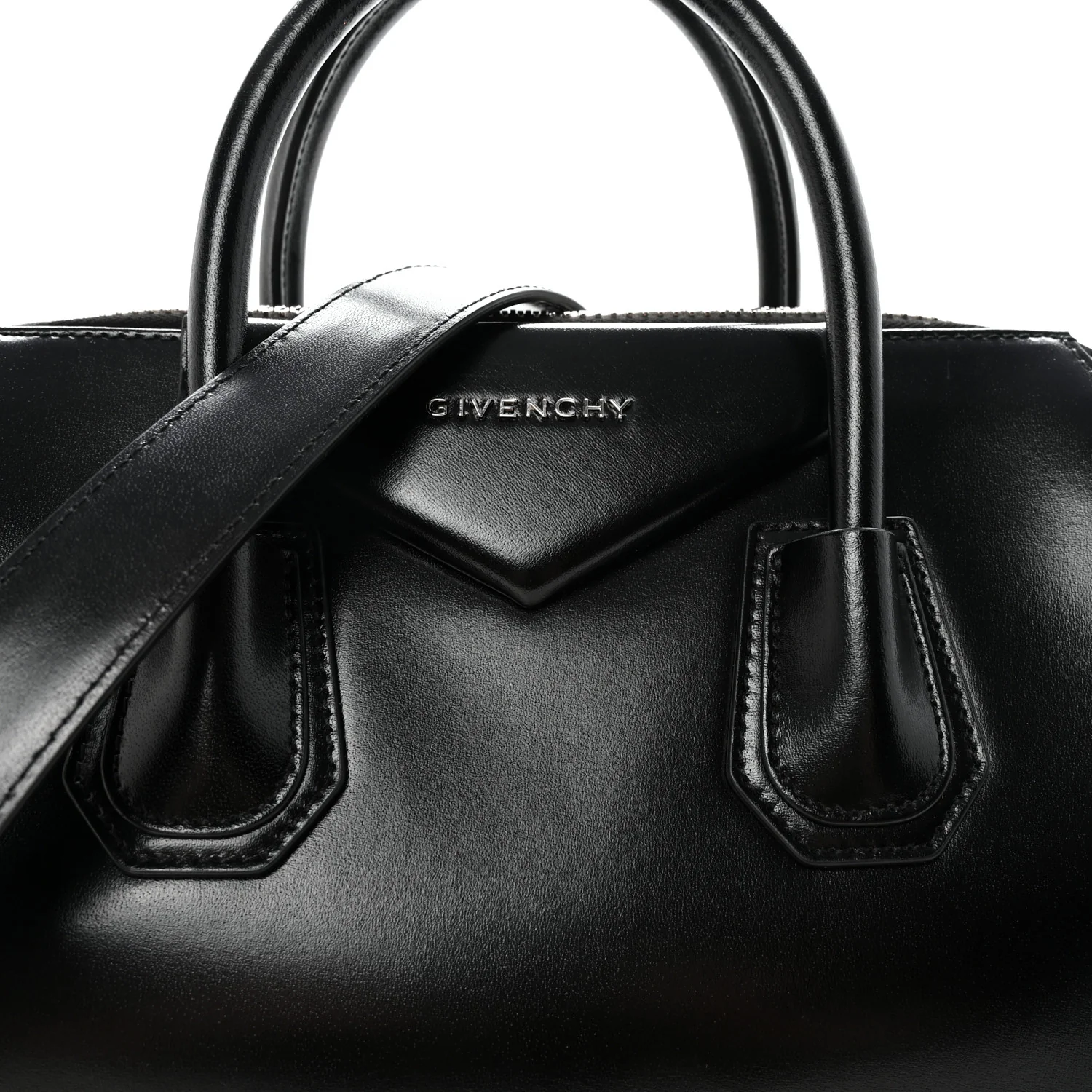 Shiny Lord Calfskin Medium Antigona Black - Image 13
