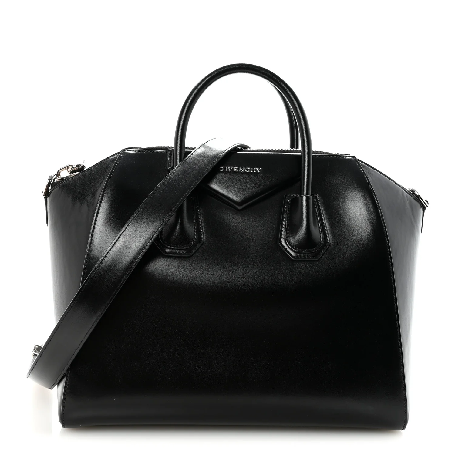 Shiny Lord Calfskin Medium Antigona Black - Image 3