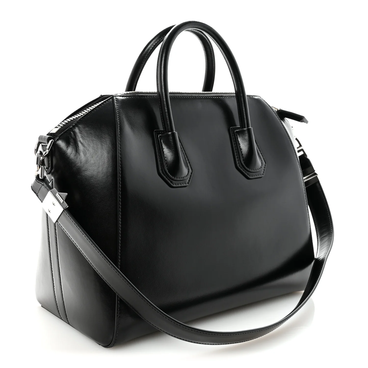 Shiny Lord Calfskin Medium Antigona Black - Image 5