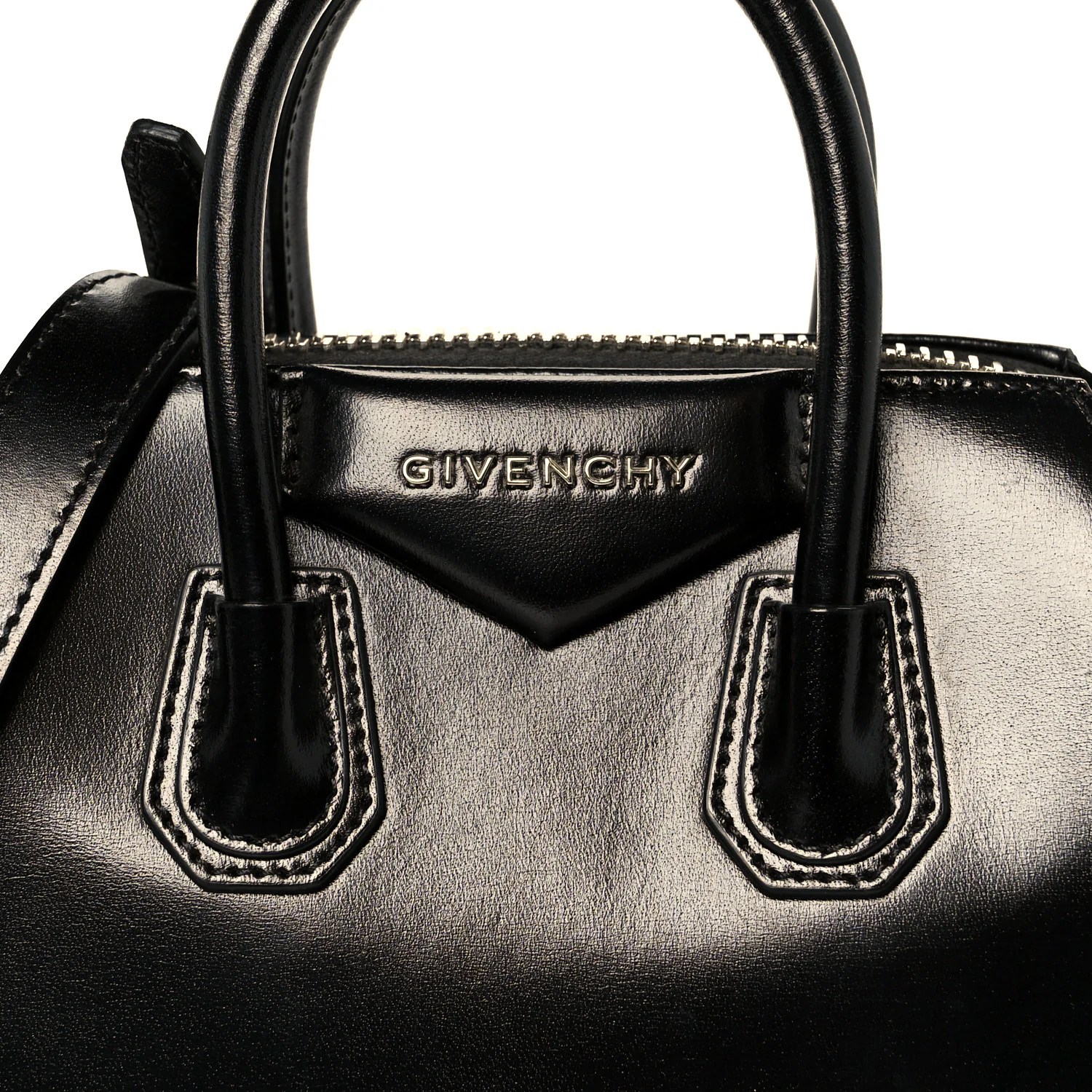 Shiny Lord Calfskin Mini Antigona Black - Image 8