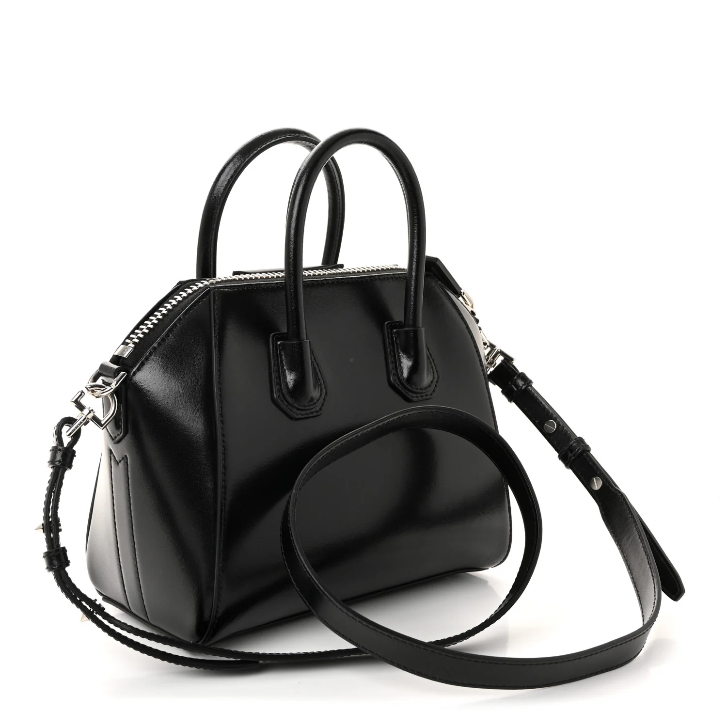 Shiny Lord Calfskin Mini Antigona Black - Image 3