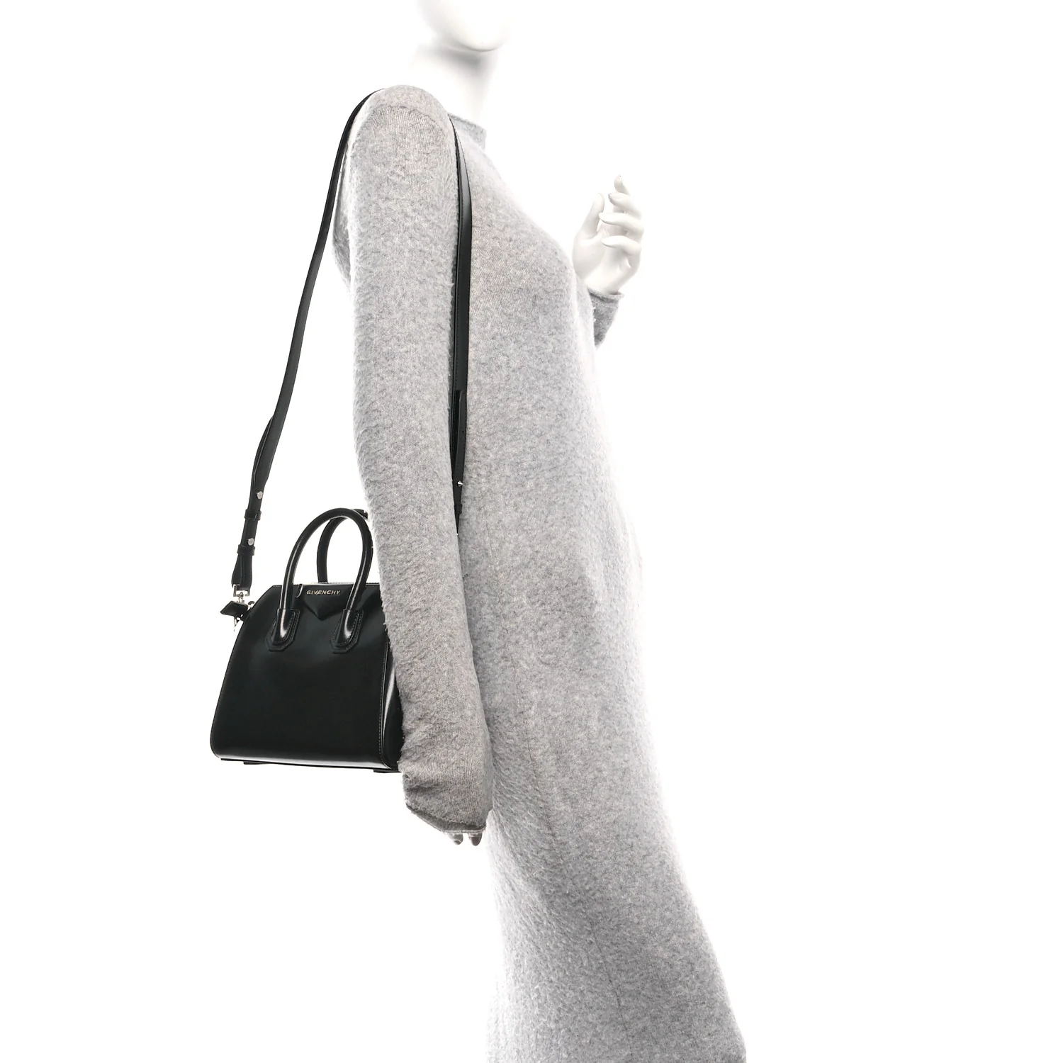 Shiny Lord Calfskin Mini Antigona Black - Image 2