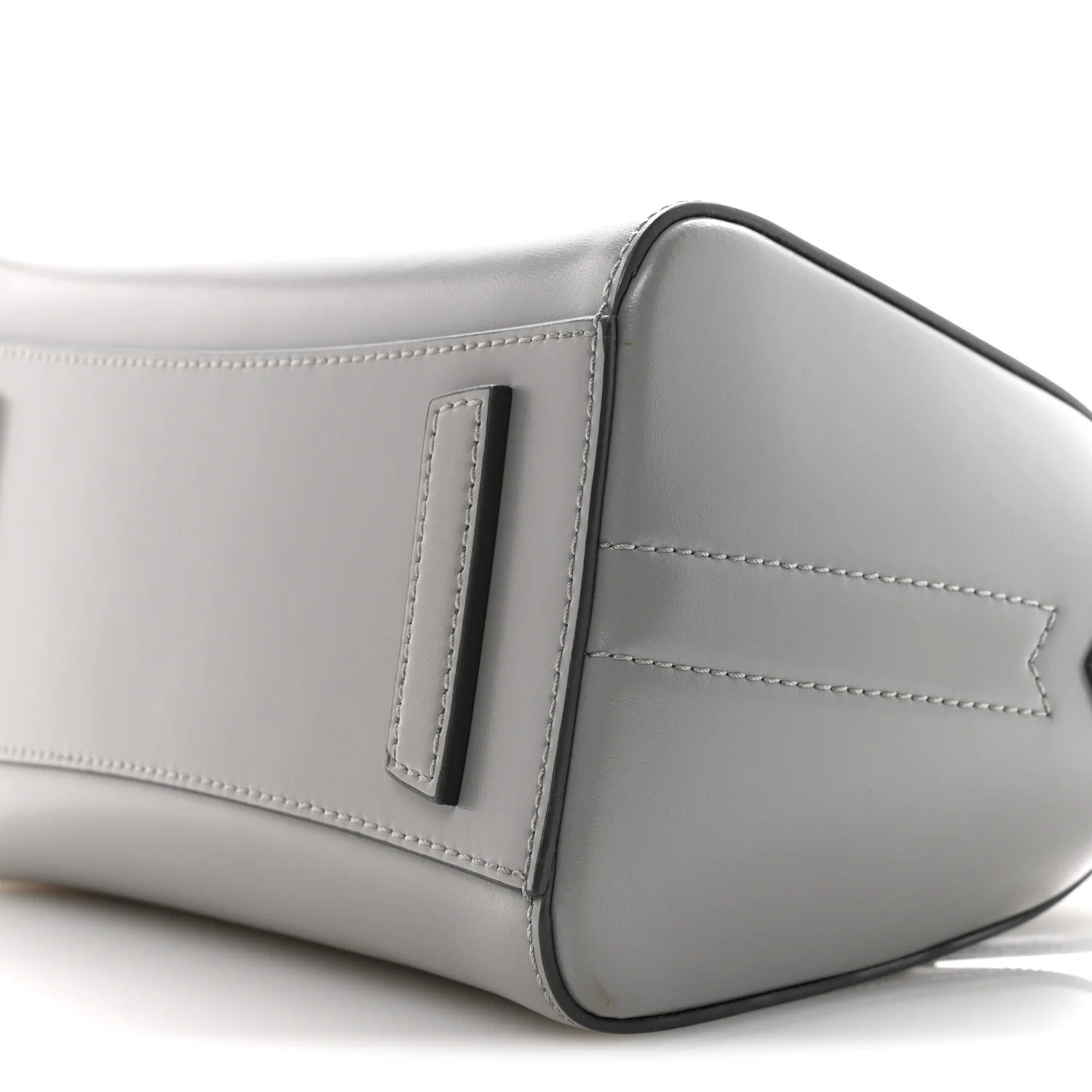 Shiny Lord Calfskin Mini Antigona Pearl Grey - Image 9