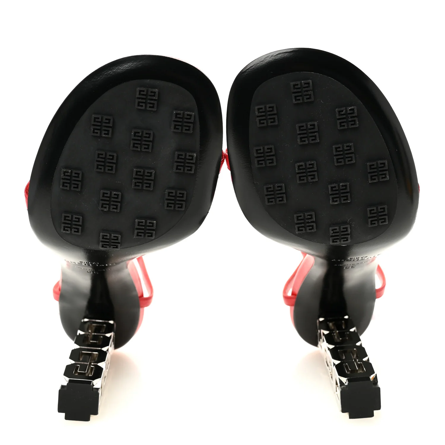 Smooth Nappa G Cube 105mm Sandals 39 Red - Image 5