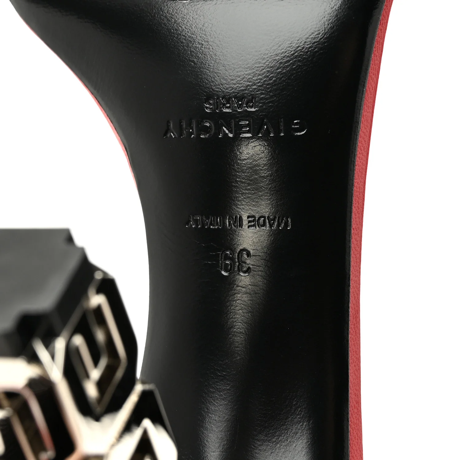 Smooth Nappa G Cube 105mm Sandals 39 Red - Image 6