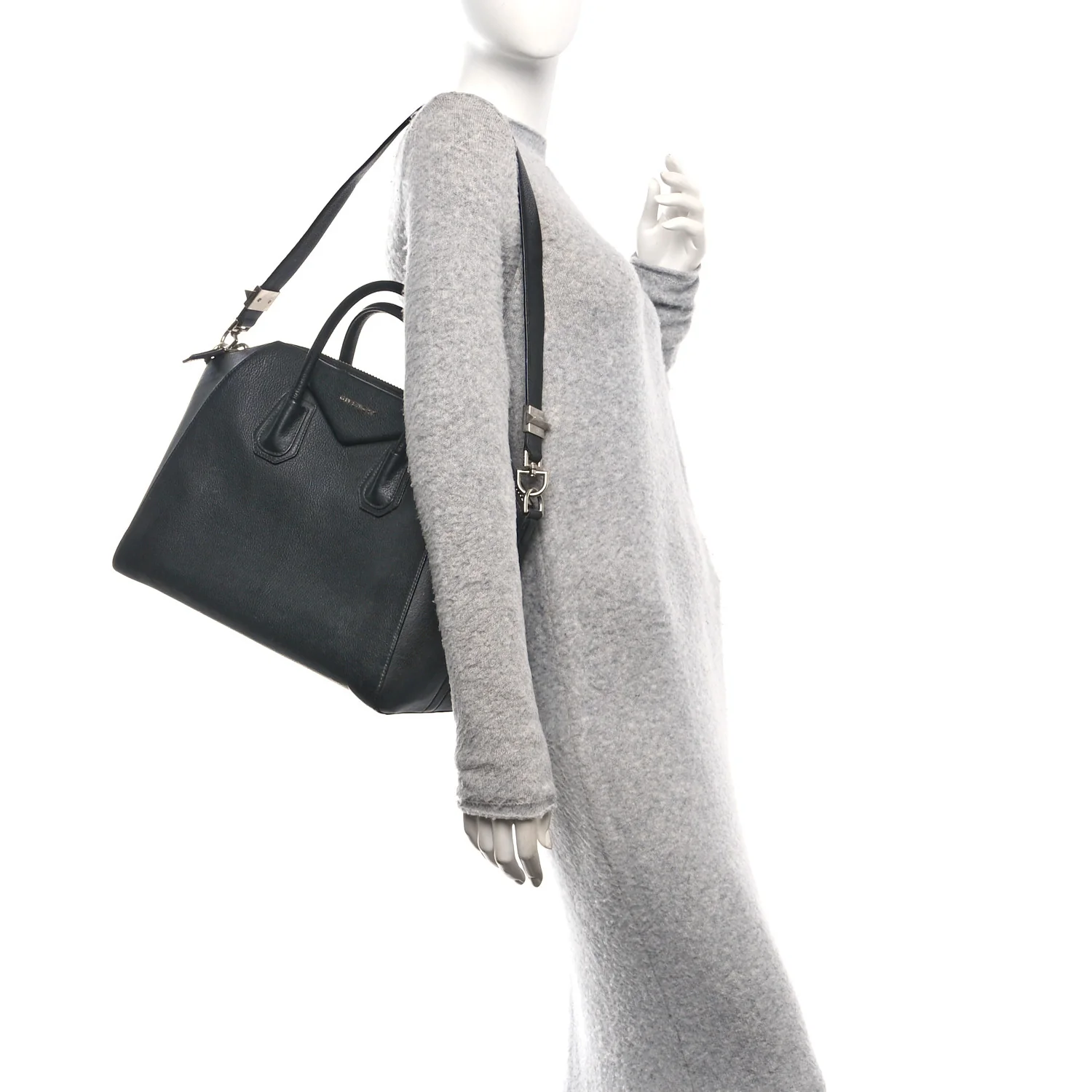 Sugar Goatskin Medium Antigona Black - Image 2