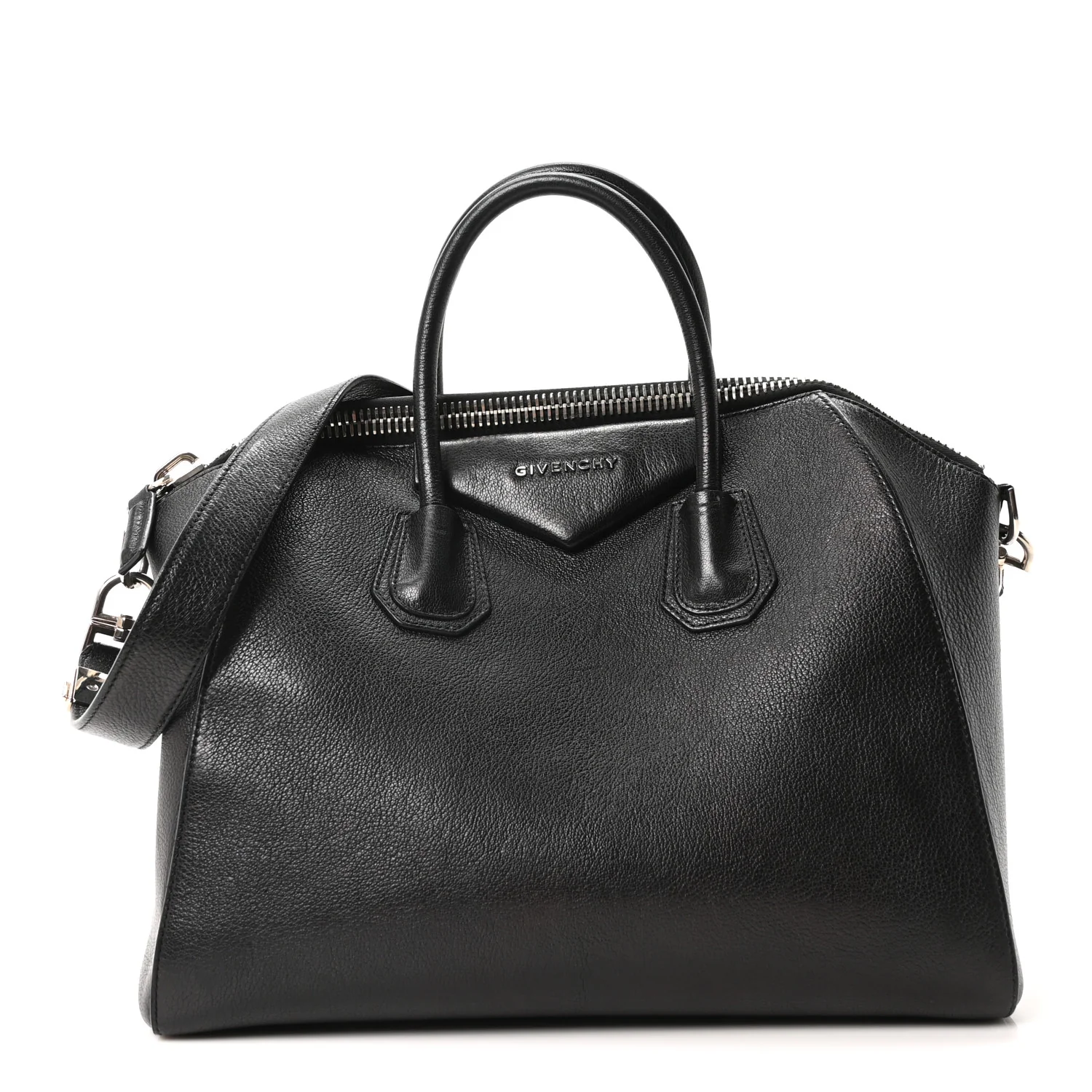 Sugar Goatskin Medium Antigona Black