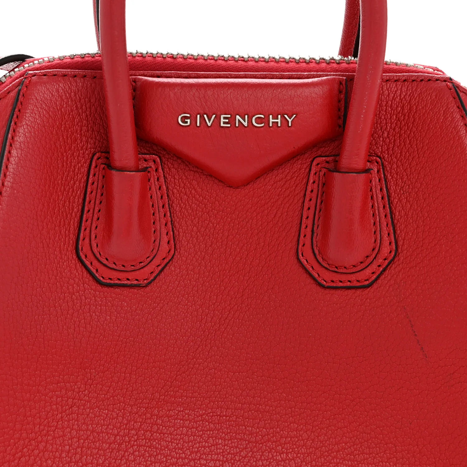 Sugar Goatskin Mini Antigona Red - Image 8