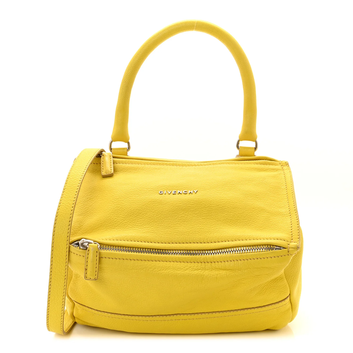 Sugar Goatskin Small Pandora Yellow