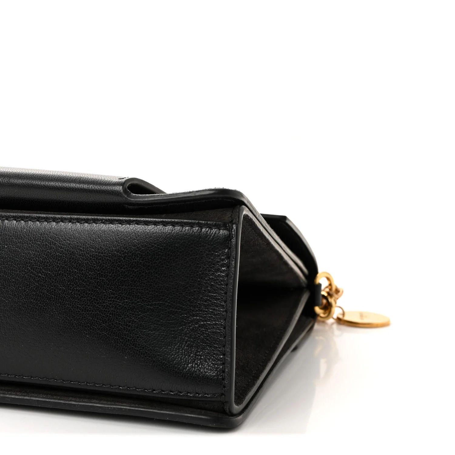 Sugar Goatskin Suede Medium GV3 Shoulder Bag Black Grey - Image 9