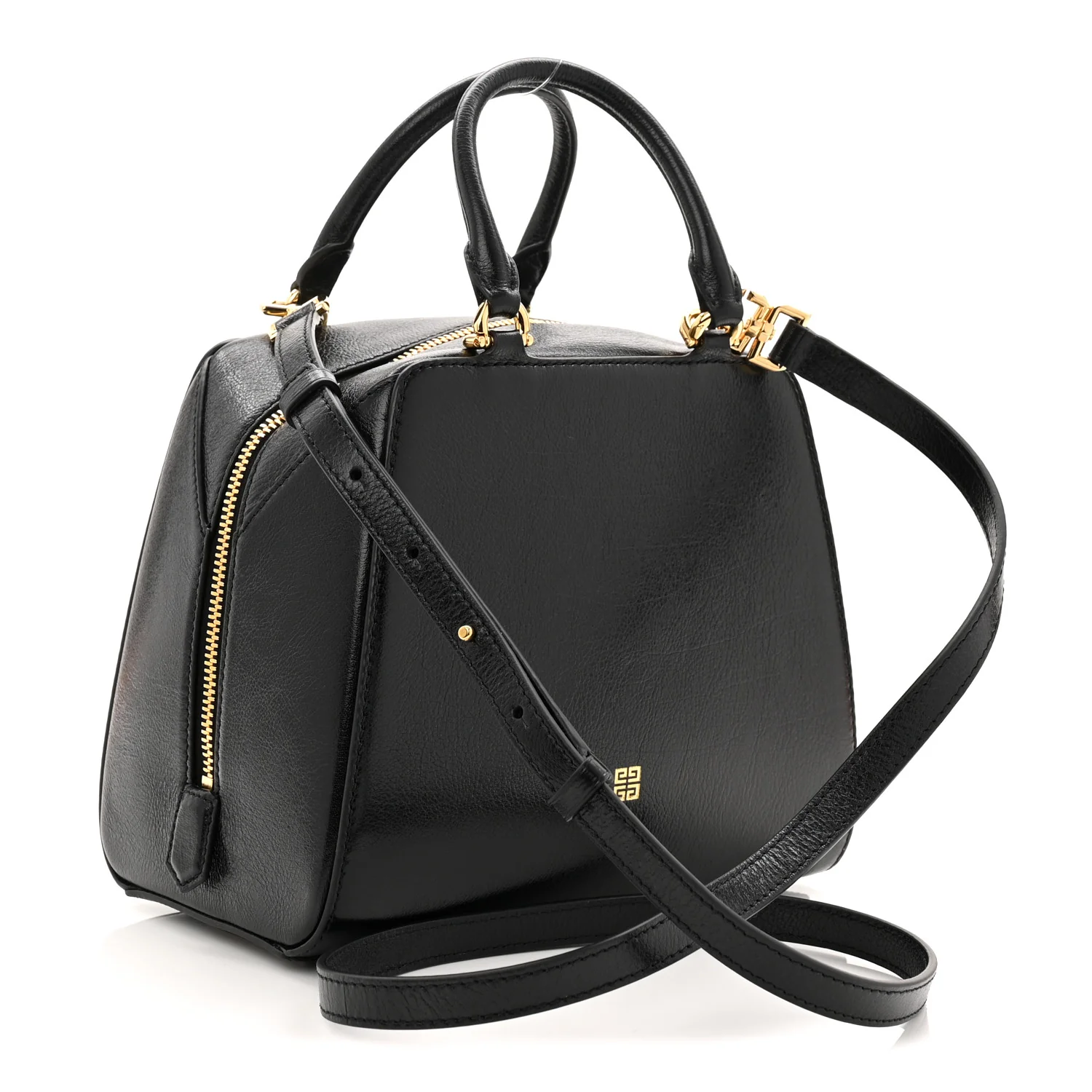 Tumbled Buffalo Mini Antigona Cube Bag Black - Image 3