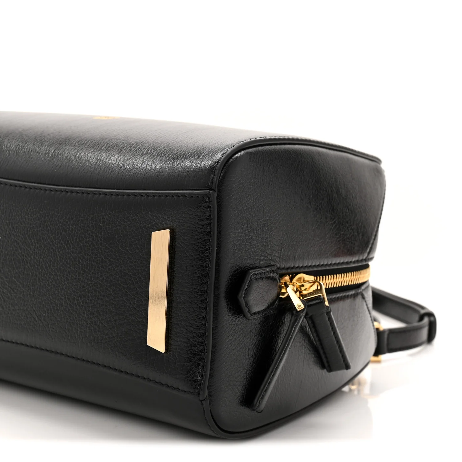 Tumbled Buffalo Mini Antigona Cube Bag Black - Image 9